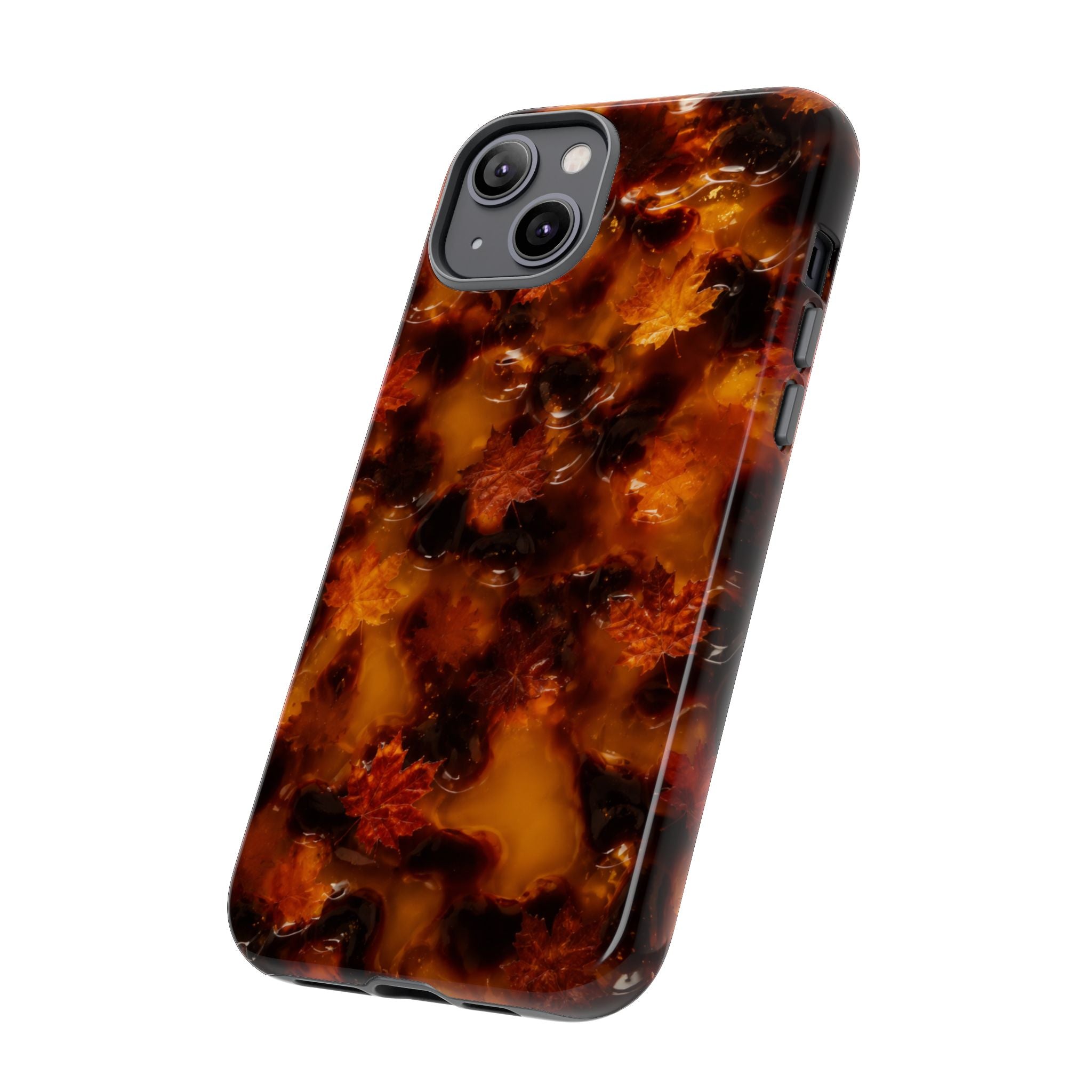 Amber Autumn Maple Leaf Phone Case