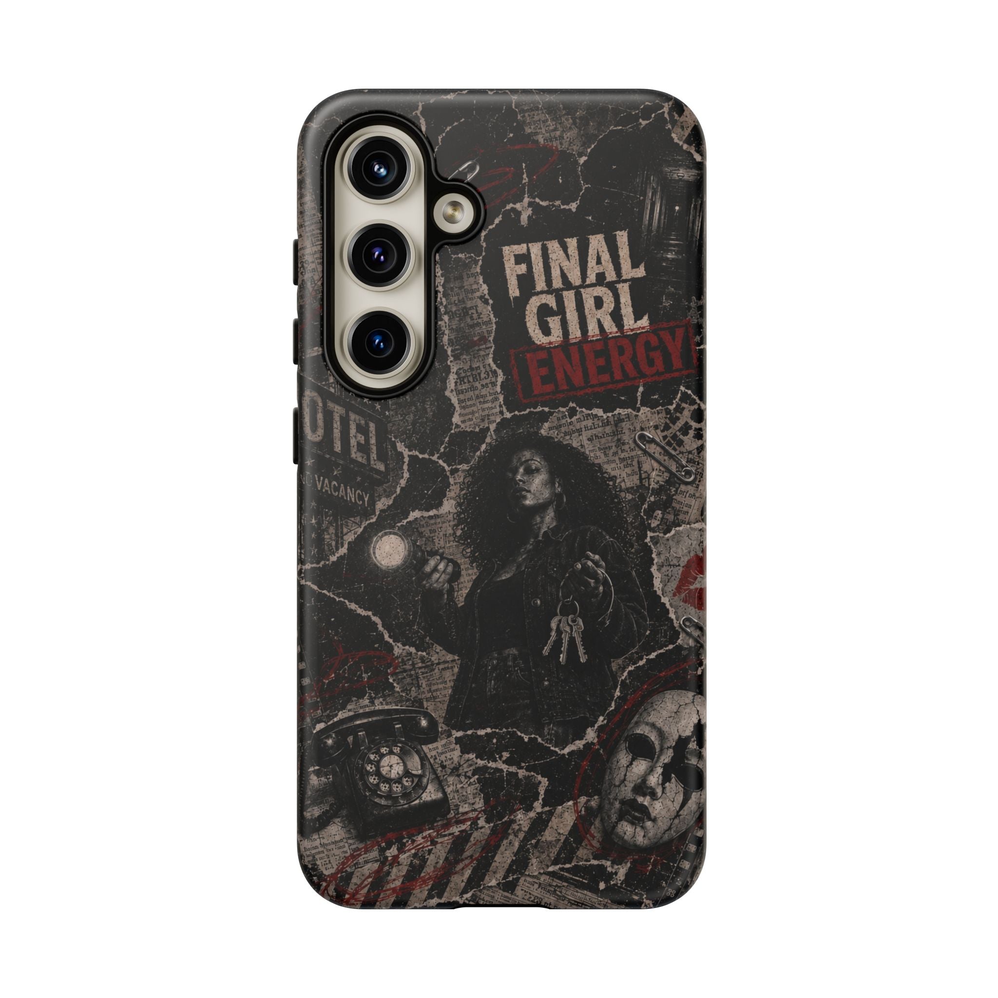 Final Girl Energy Horror Collage Phone Case