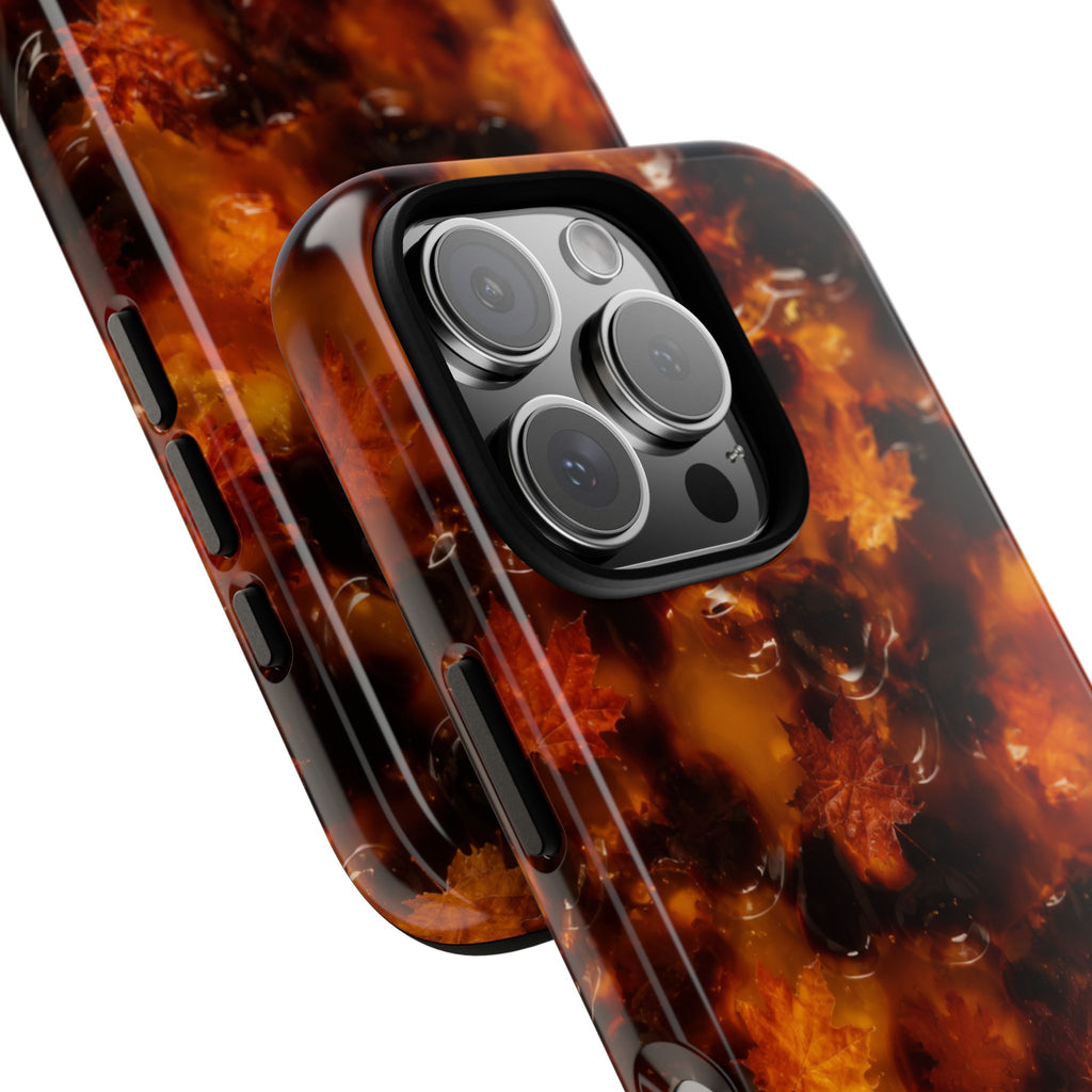 Amber Autumn Maple Leaf Phone Case