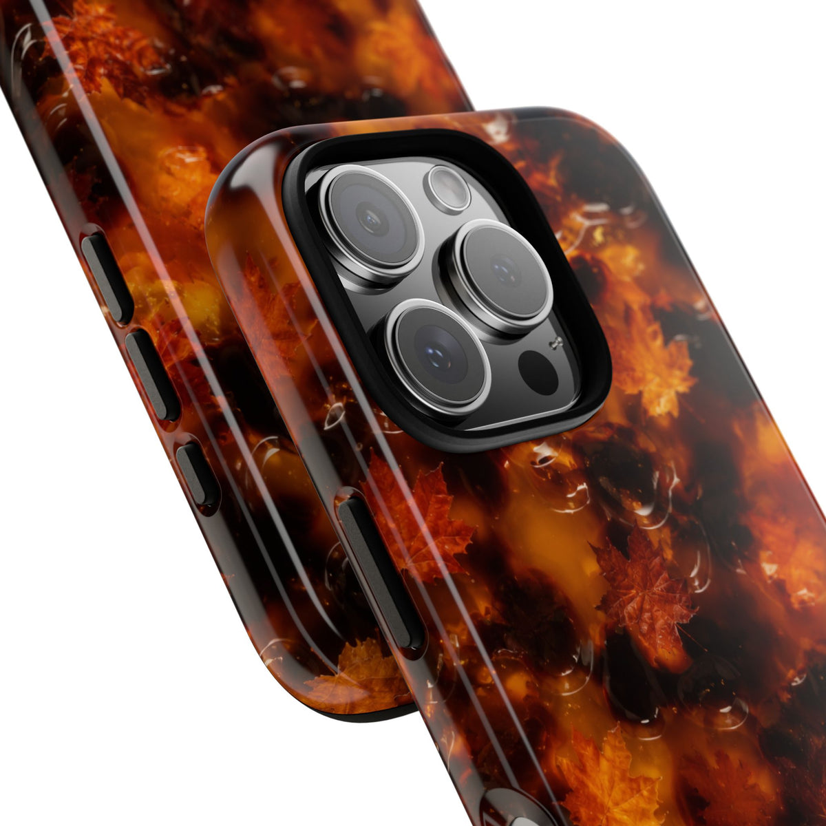 Amber Autumn Maple Leaf Phone Case