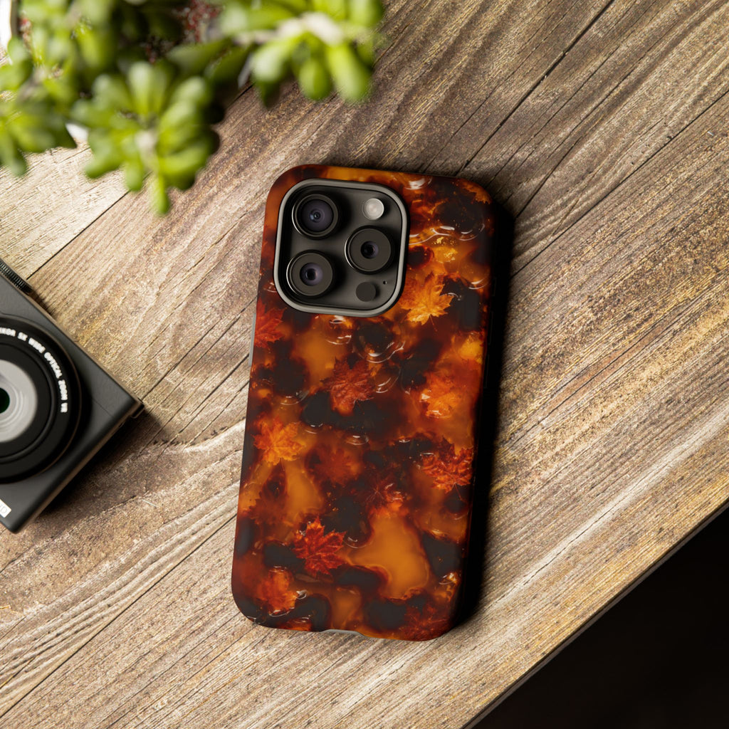 Amber Autumn Maple Leaf Phone Case