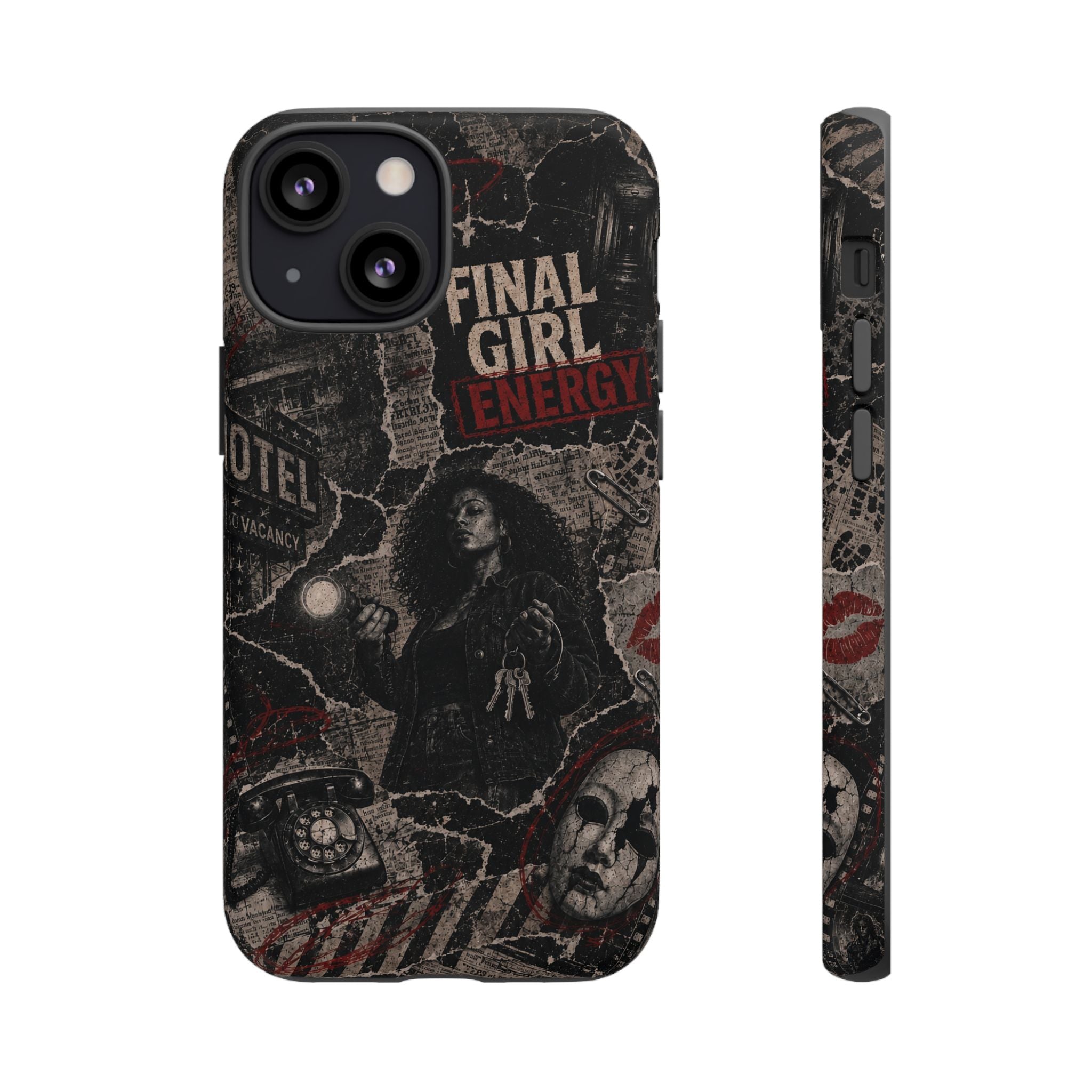 Final Girl Energy Horror Collage Phone Case