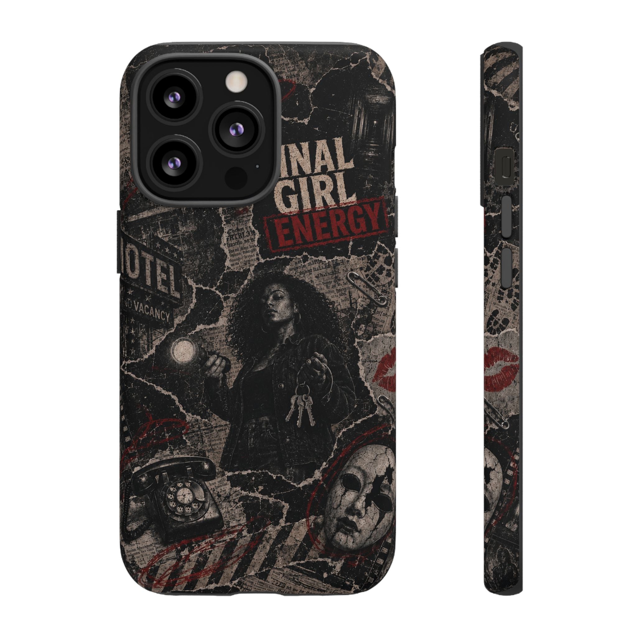 Final Girl Energy Horror Collage Phone Case