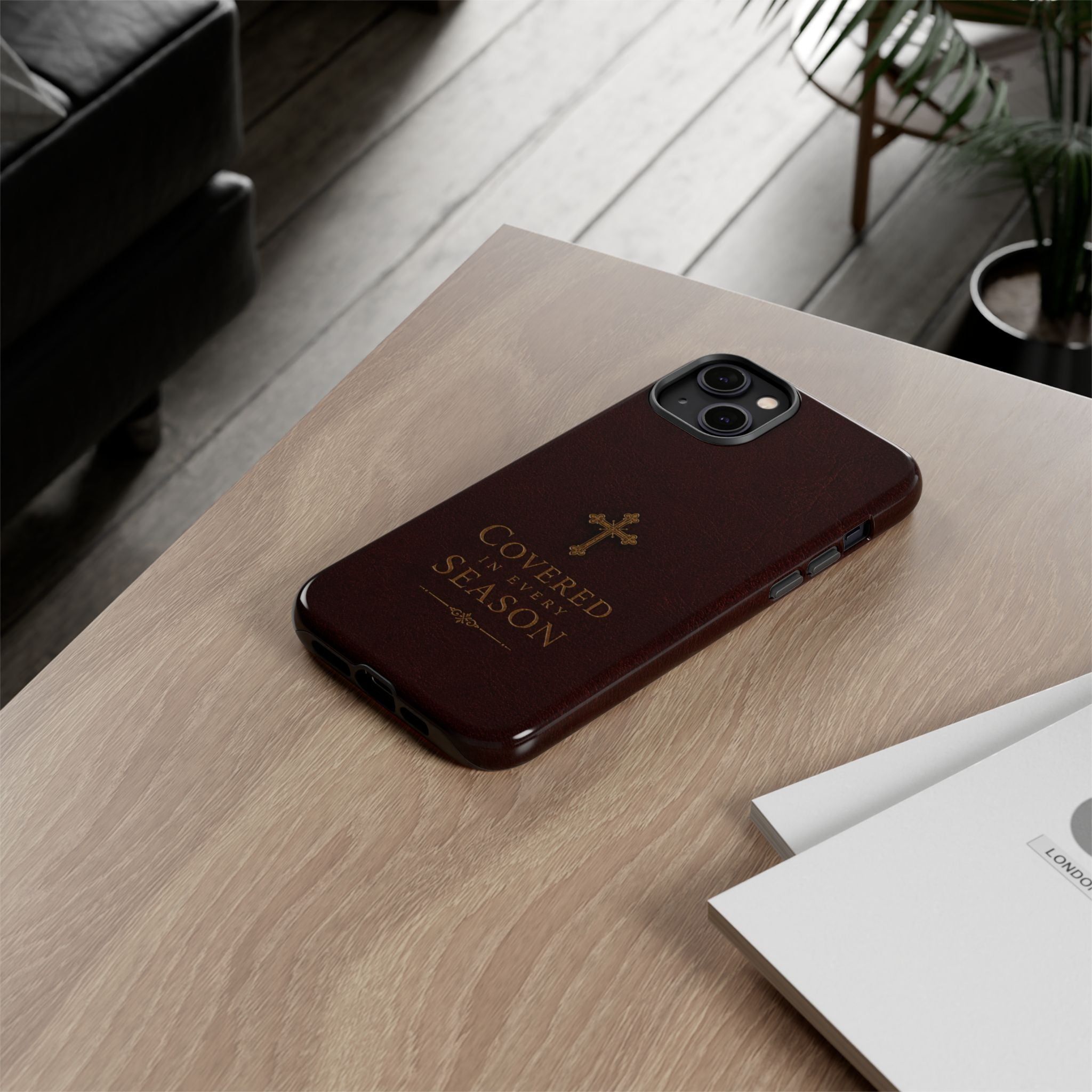 Covered in Every Season Christian Cross Phone Case