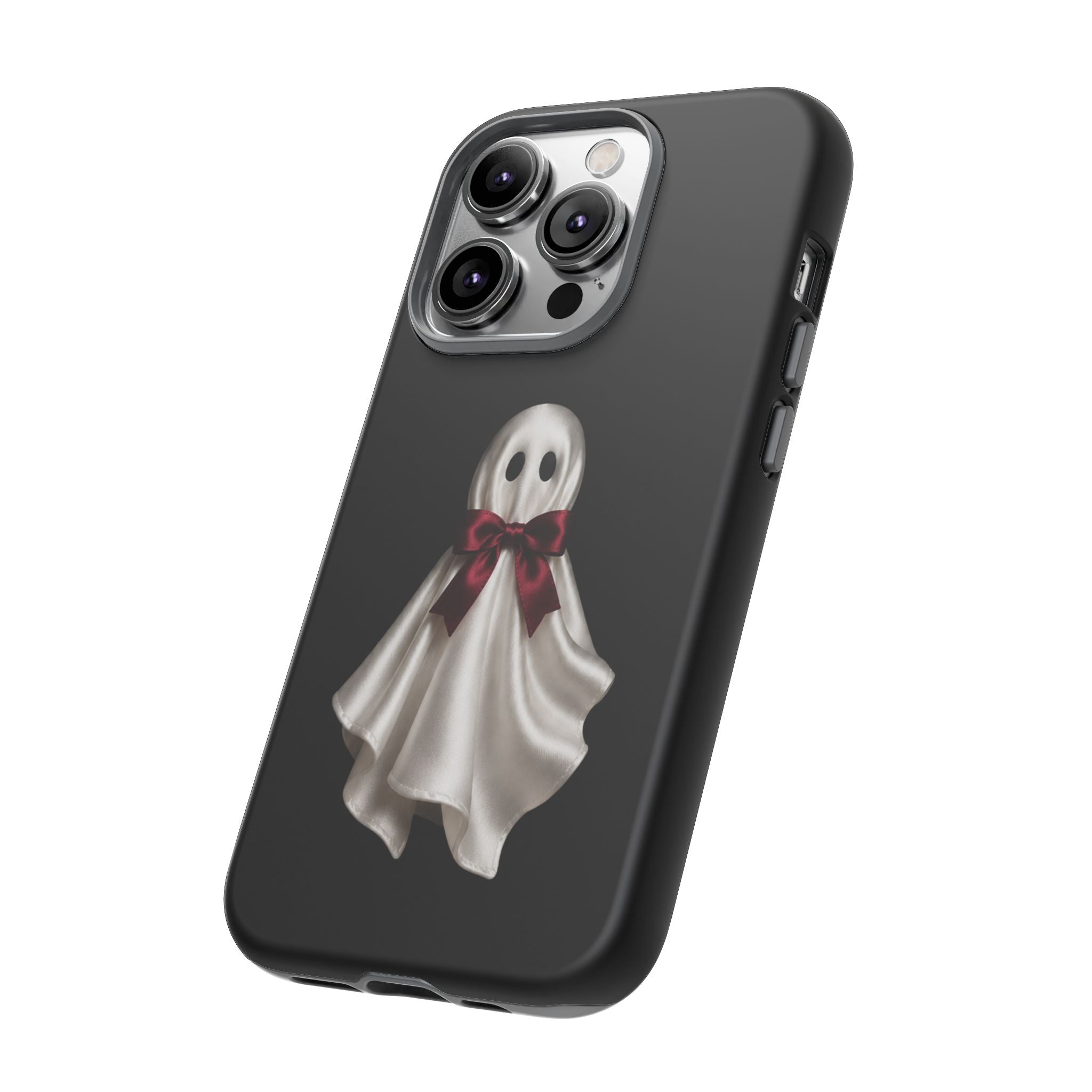 Burgundy Bow Ghost Spooky Phone Case