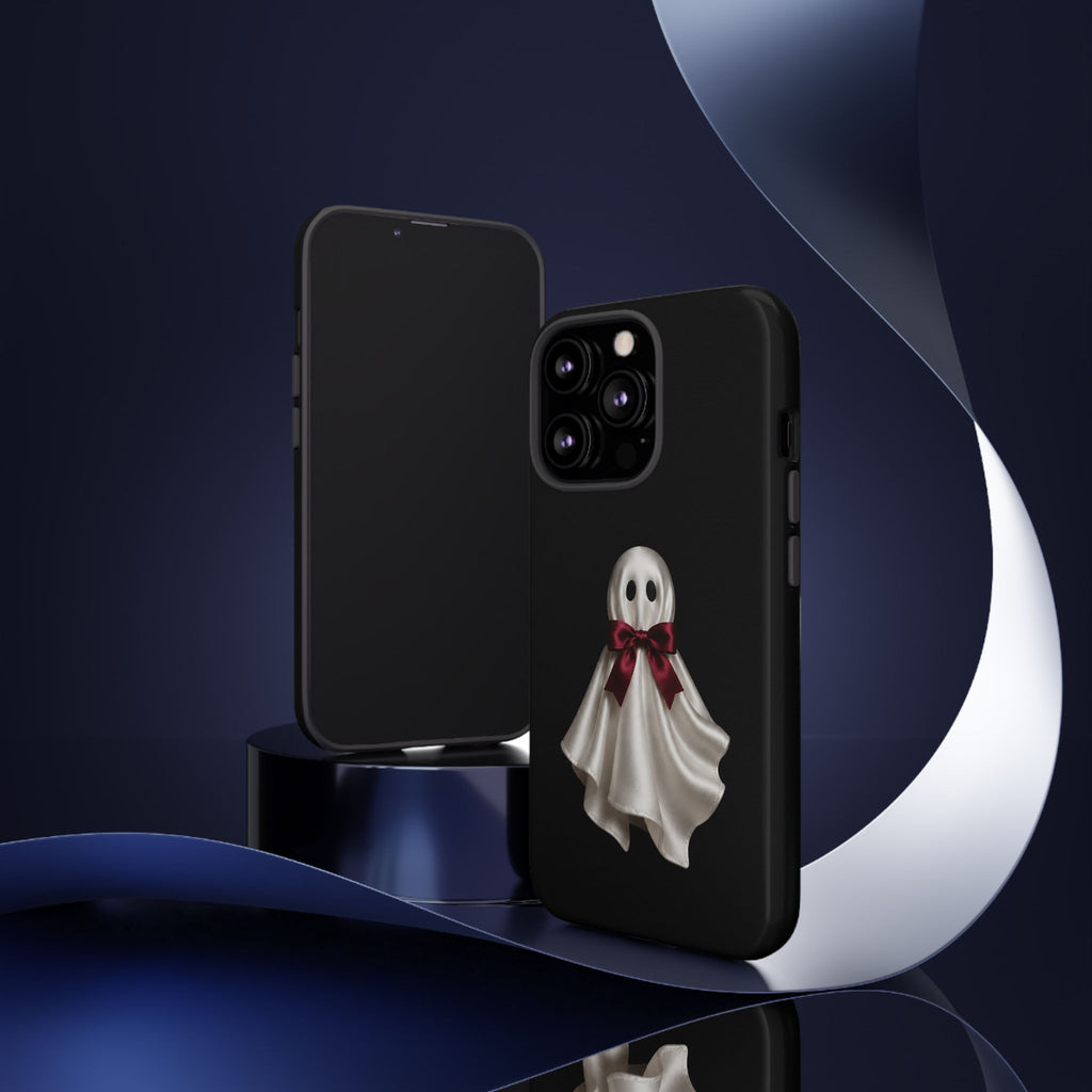 Burgundy Bow Ghost Spooky Phone Case