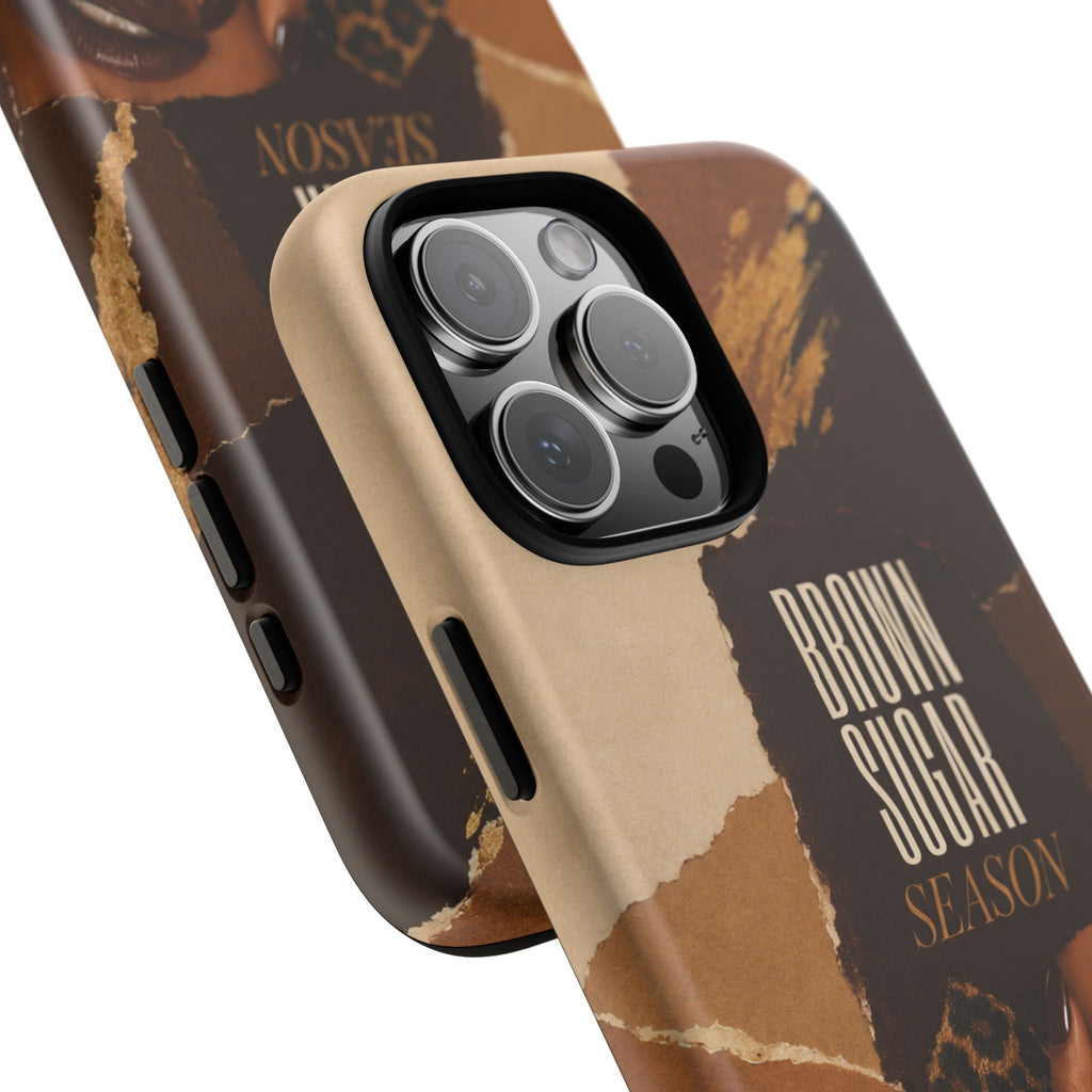 Brown Sugar Season Leopard Collage Phone Case