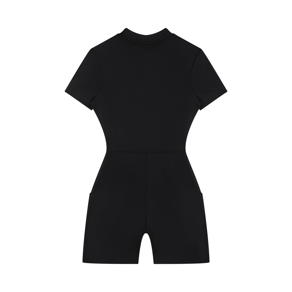 Luxuri Athletics Women's Quarter-Zip Short Sleeve Romper