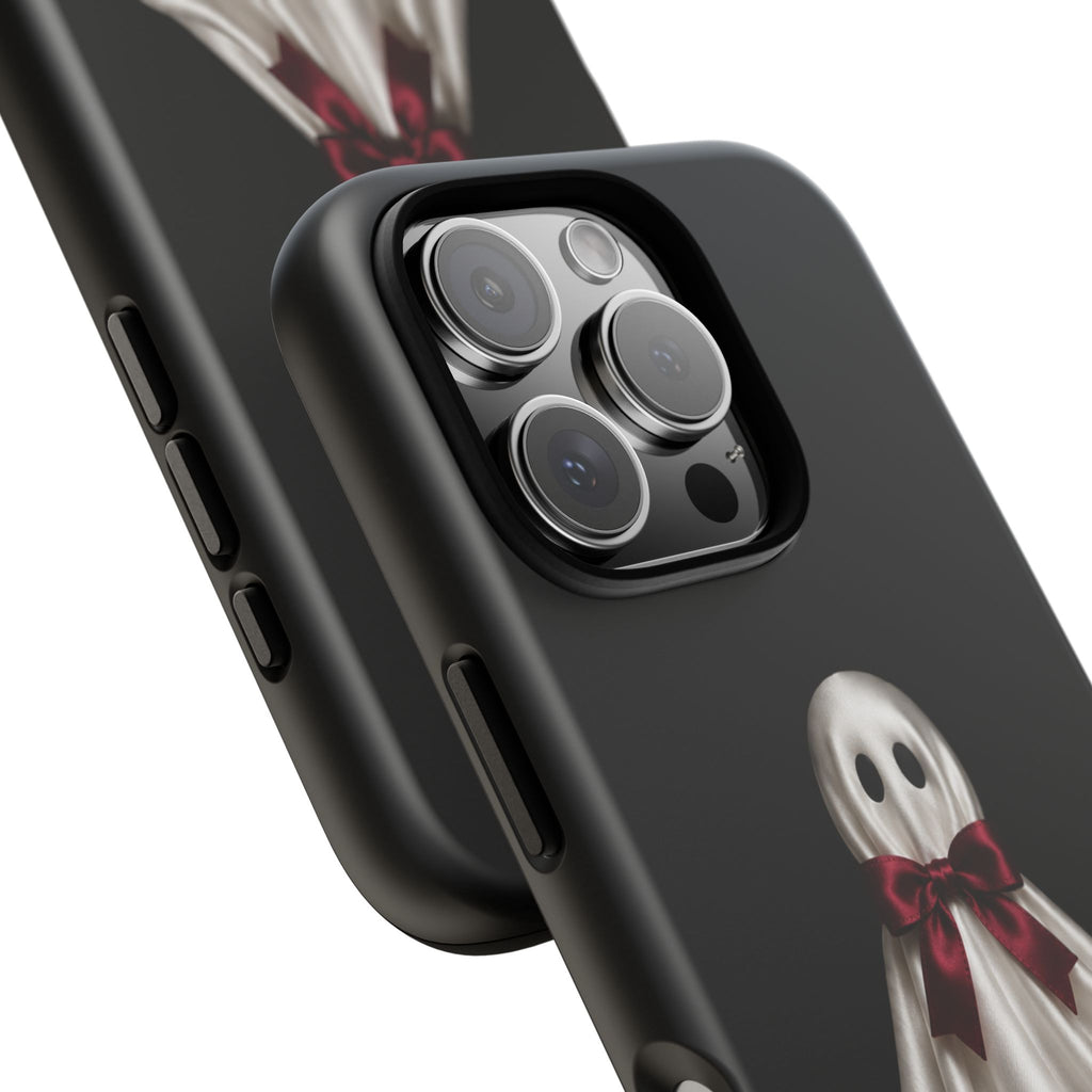 Burgundy Bow Ghost Spooky Phone Case