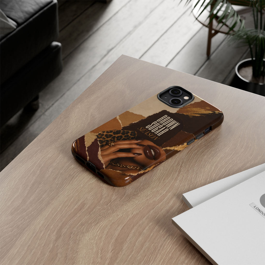 Brown Sugar Season Leopard Collage Phone Case