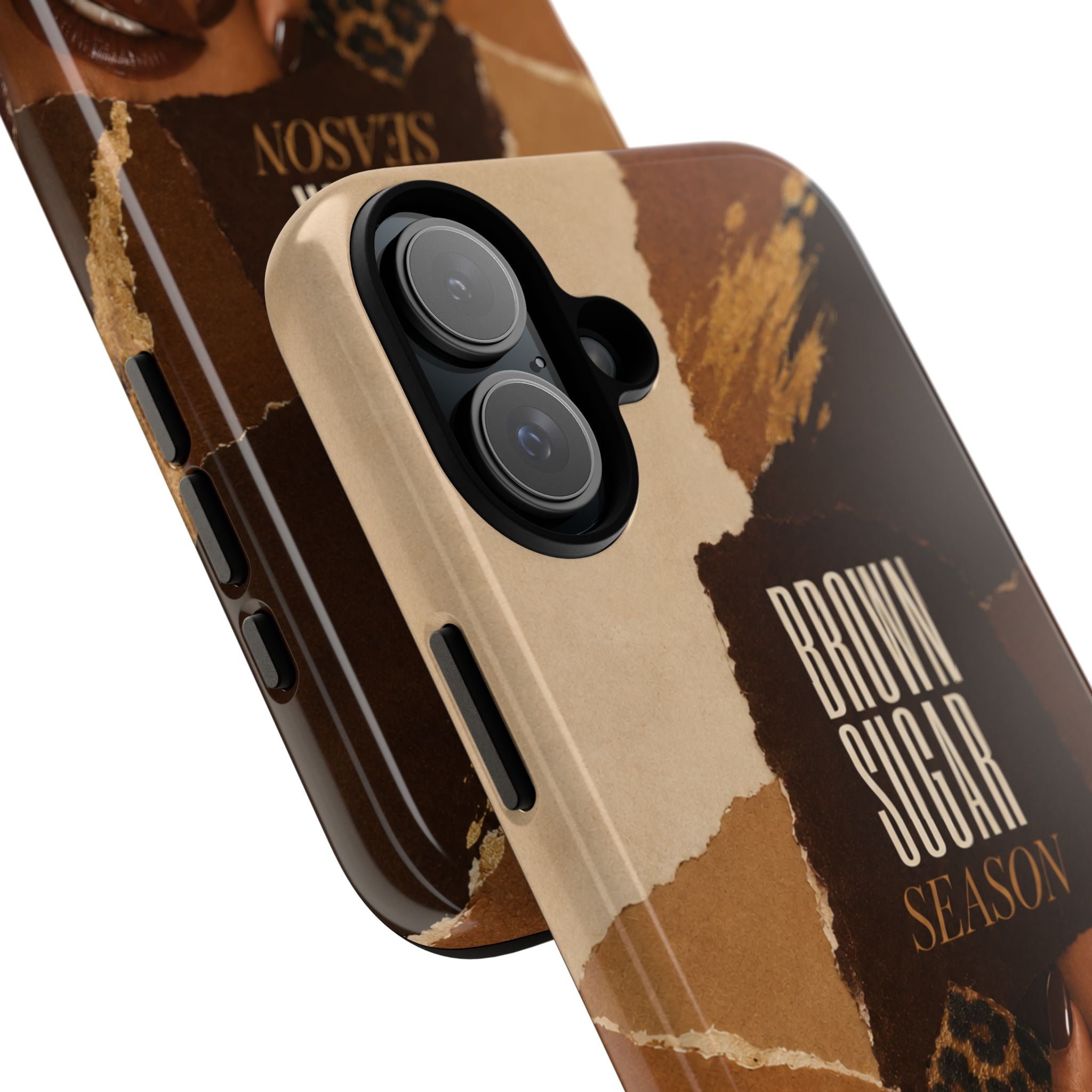 Brown Sugar Season Leopard Collage Phone Case