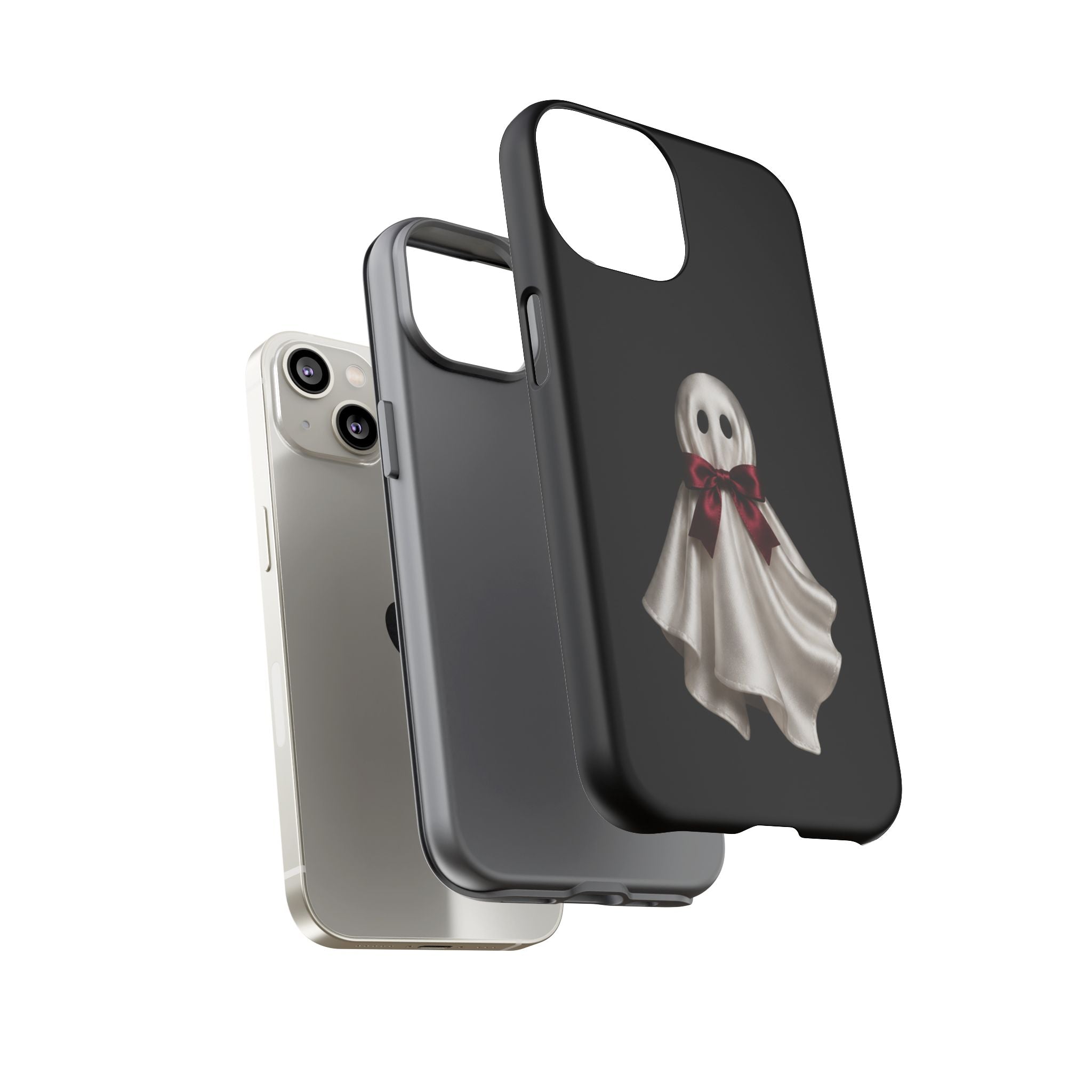 Burgundy Bow Ghost Spooky Phone Case