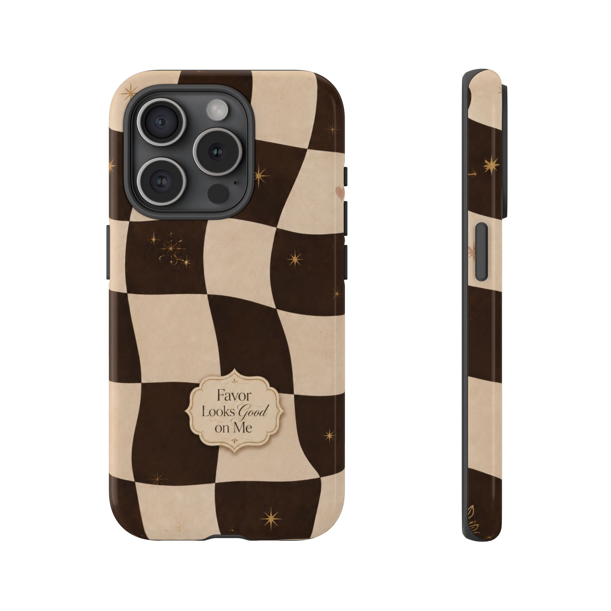 Favor Looks Good on Me Vintage Checkerboard Phone Case
