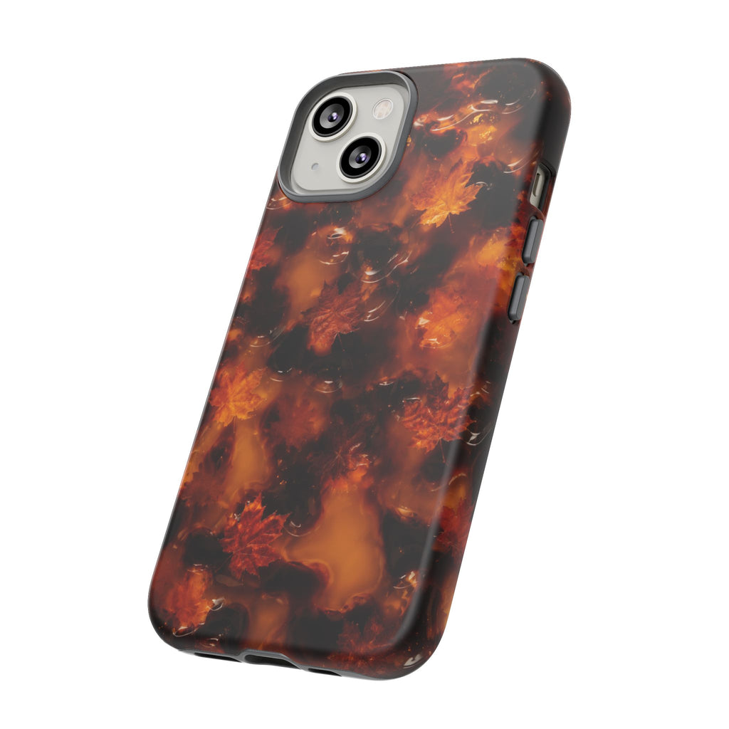 Amber Autumn Maple Leaf Phone Case