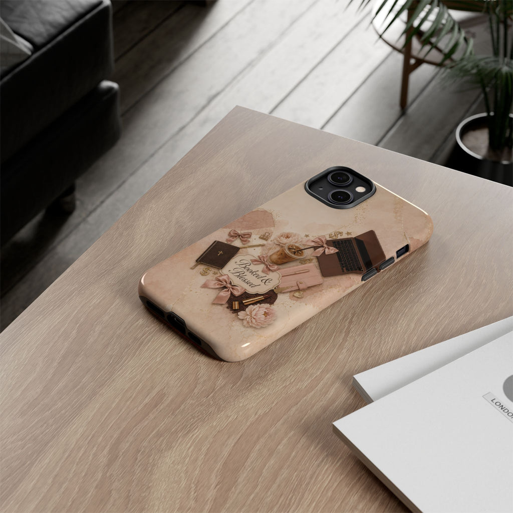 Booked & Blessed Christian Book Lover Phone Case