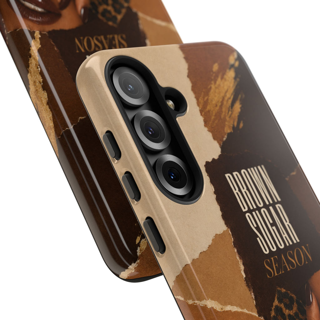 Brown Sugar Season Leopard Collage Phone Case