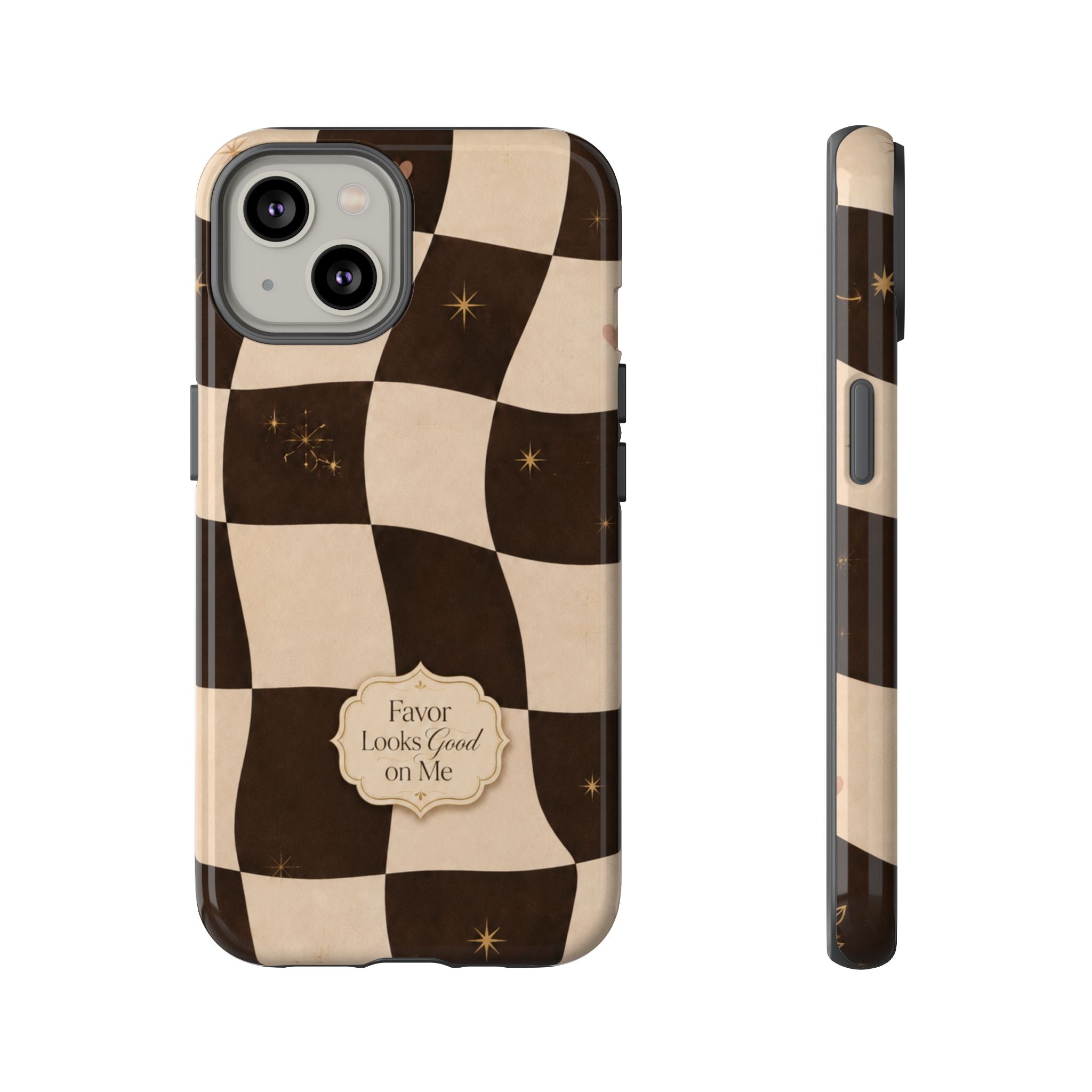 Favor Looks Good on Me Vintage Checkerboard Phone Case