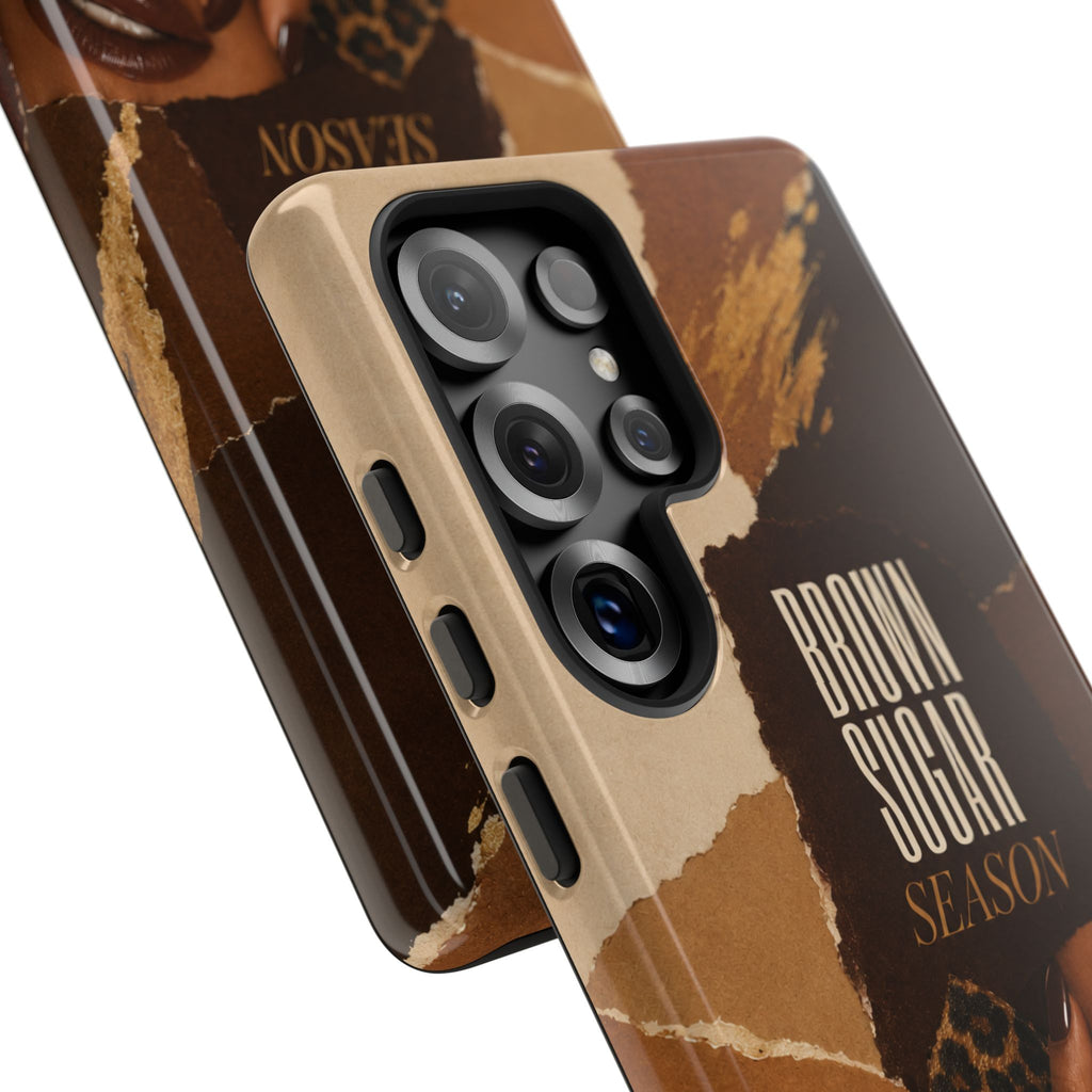 Brown Sugar Season Leopard Collage Phone Case