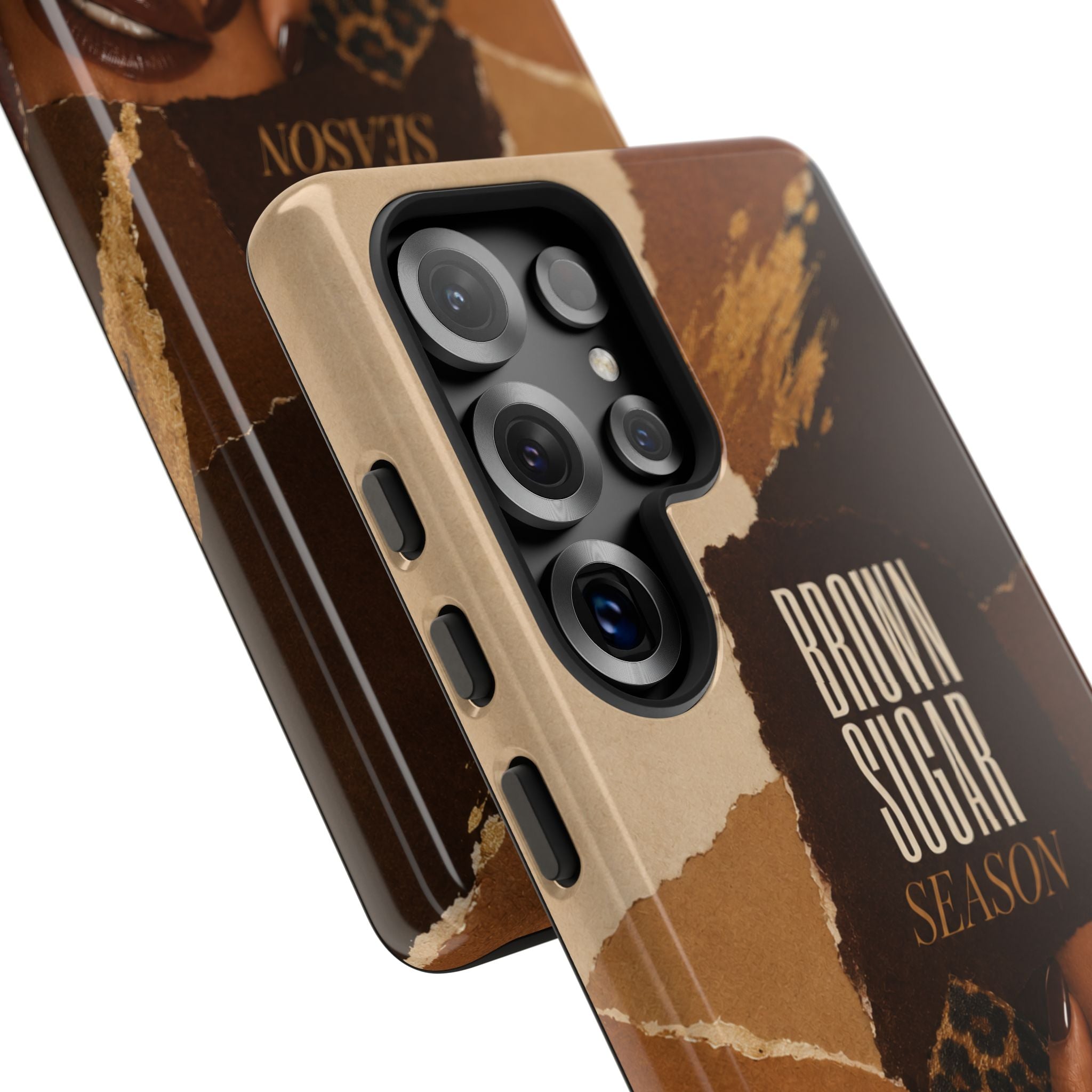 Brown Sugar Season Leopard Collage Phone Case