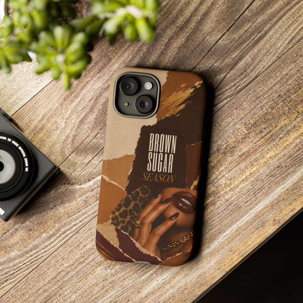 Brown Sugar Season Leopard Collage Phone Case