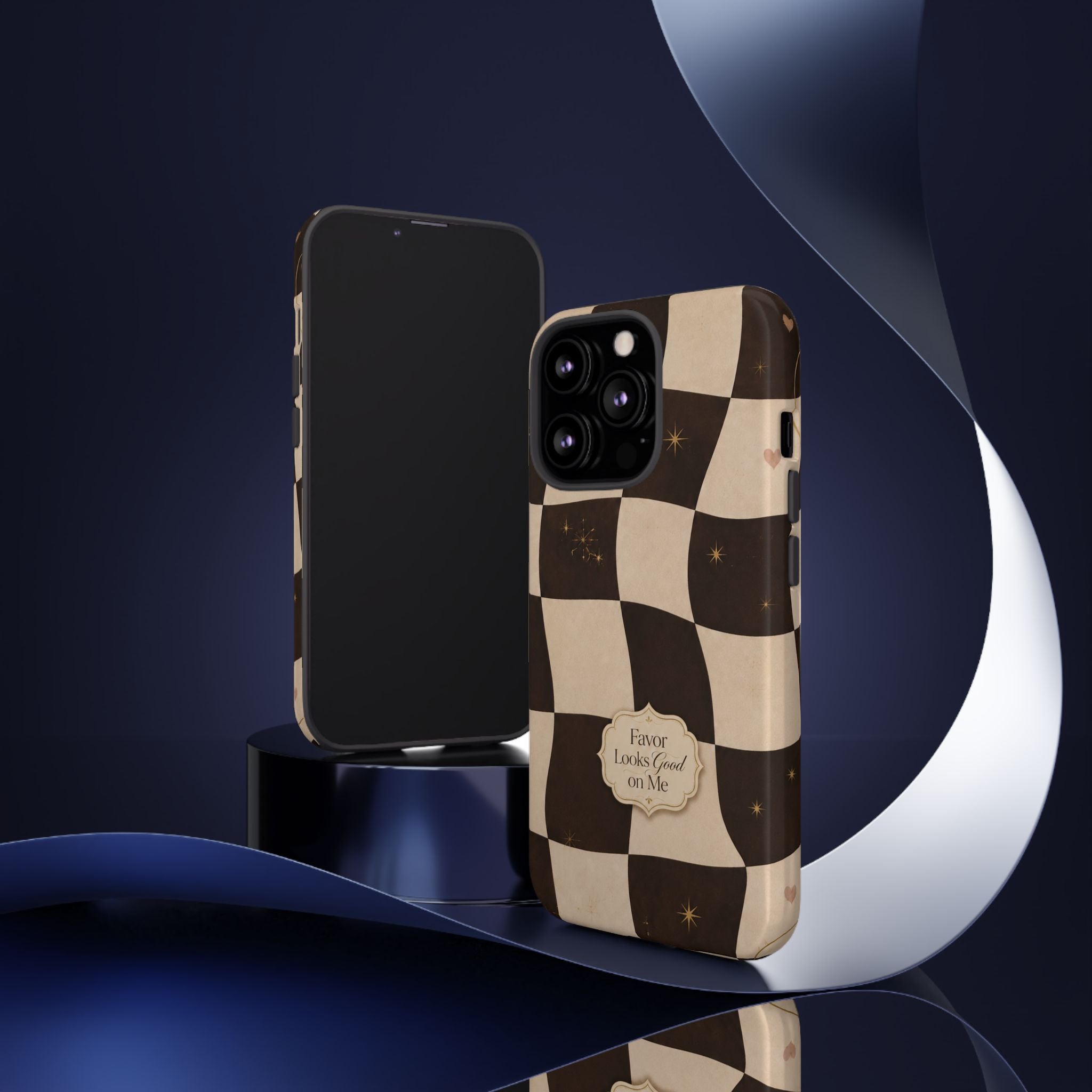 Favor Looks Good on Me Vintage Checkerboard Phone Case