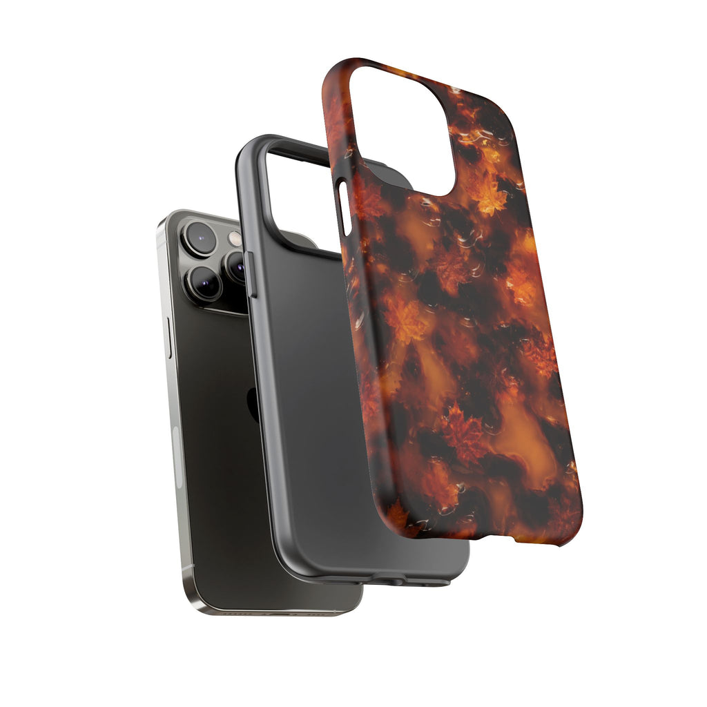 Amber Autumn Maple Leaf Phone Case