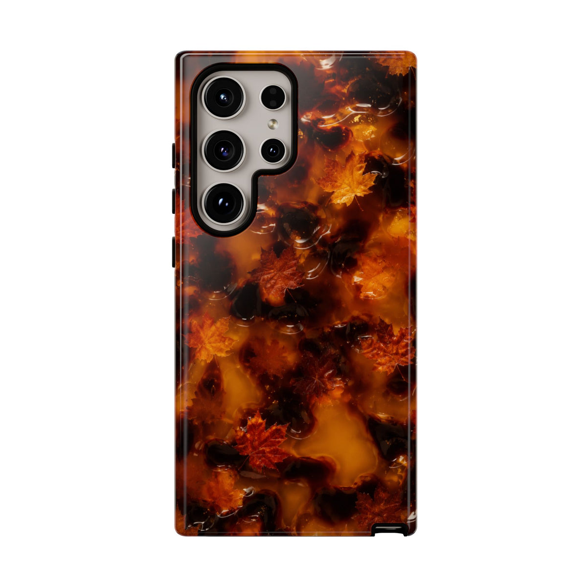 Amber Autumn Maple Leaf Phone Case
