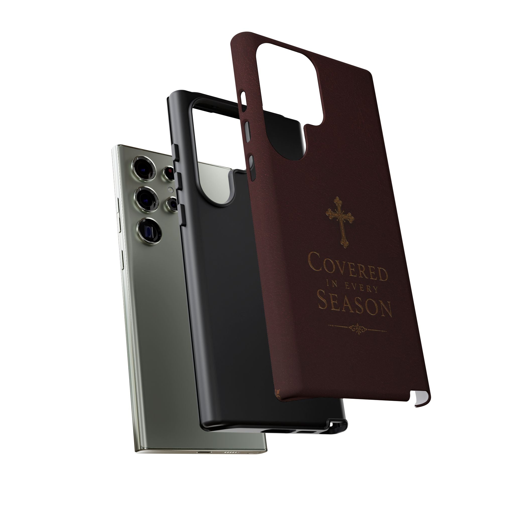 Covered in Every Season Christian Cross Phone Case