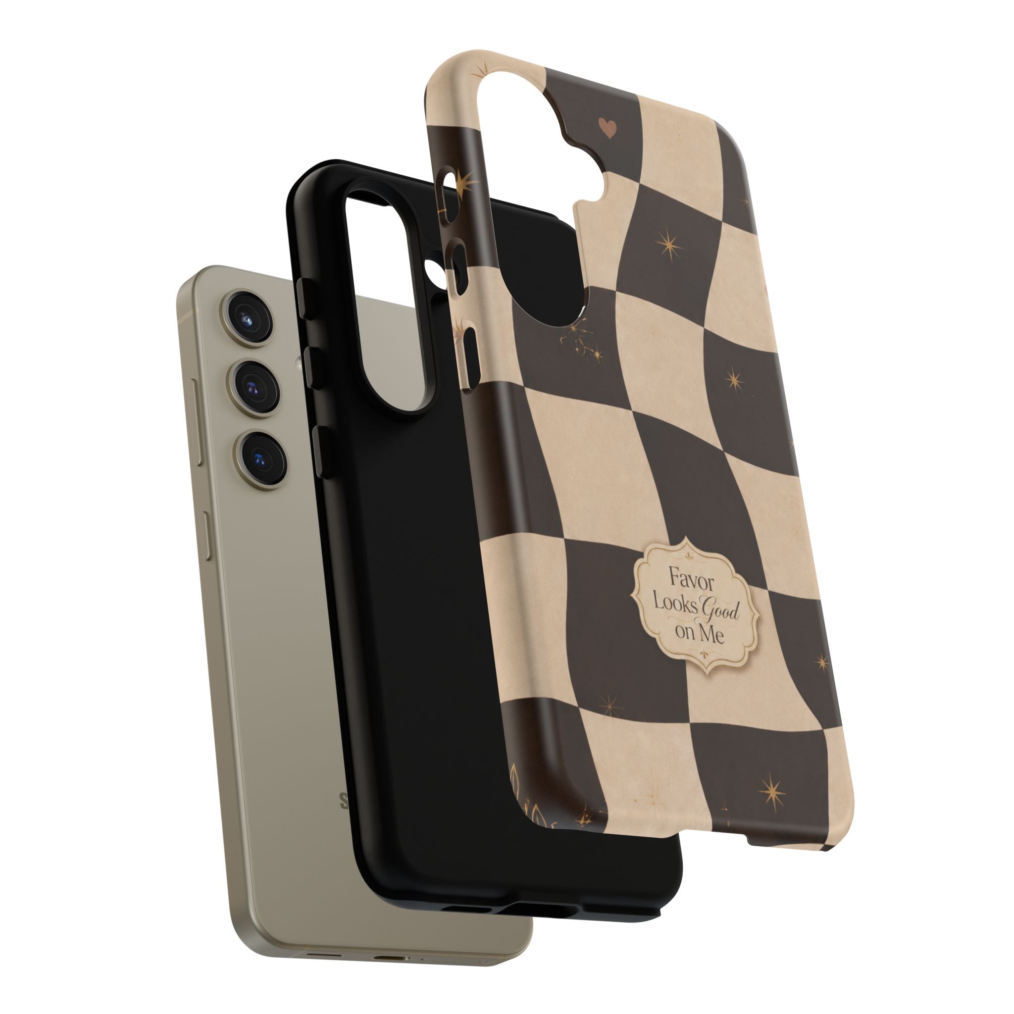 Favor Looks Good on Me Vintage Checkerboard Phone Case