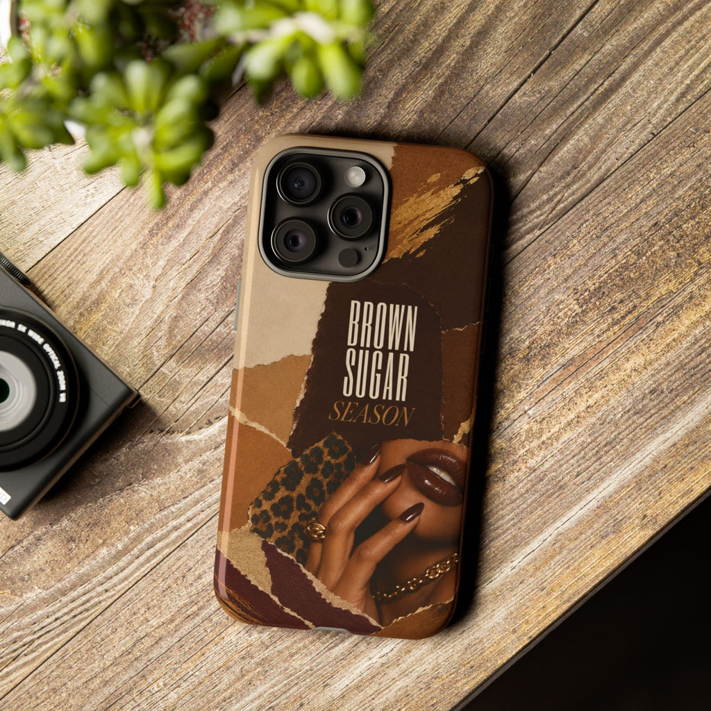 Brown Sugar Season Leopard Collage Phone Case