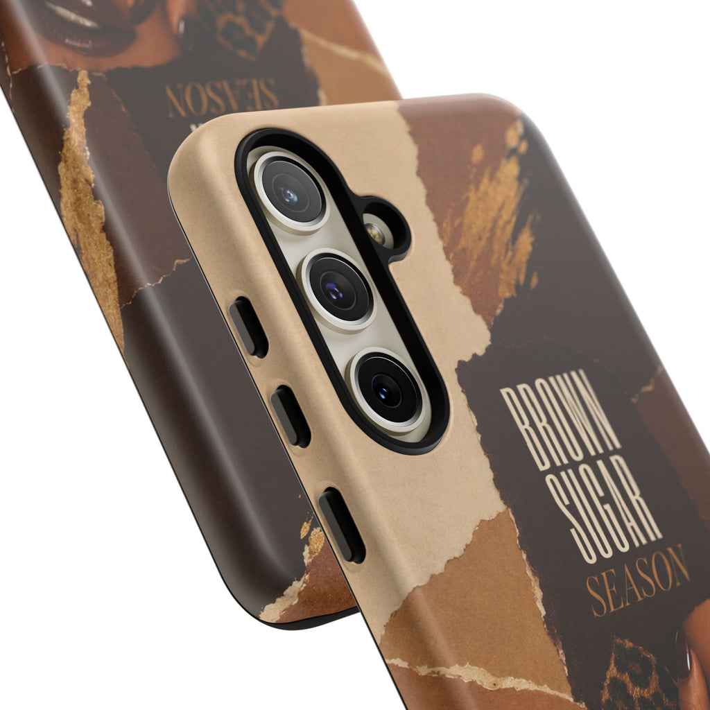 Brown Sugar Season Leopard Collage Phone Case