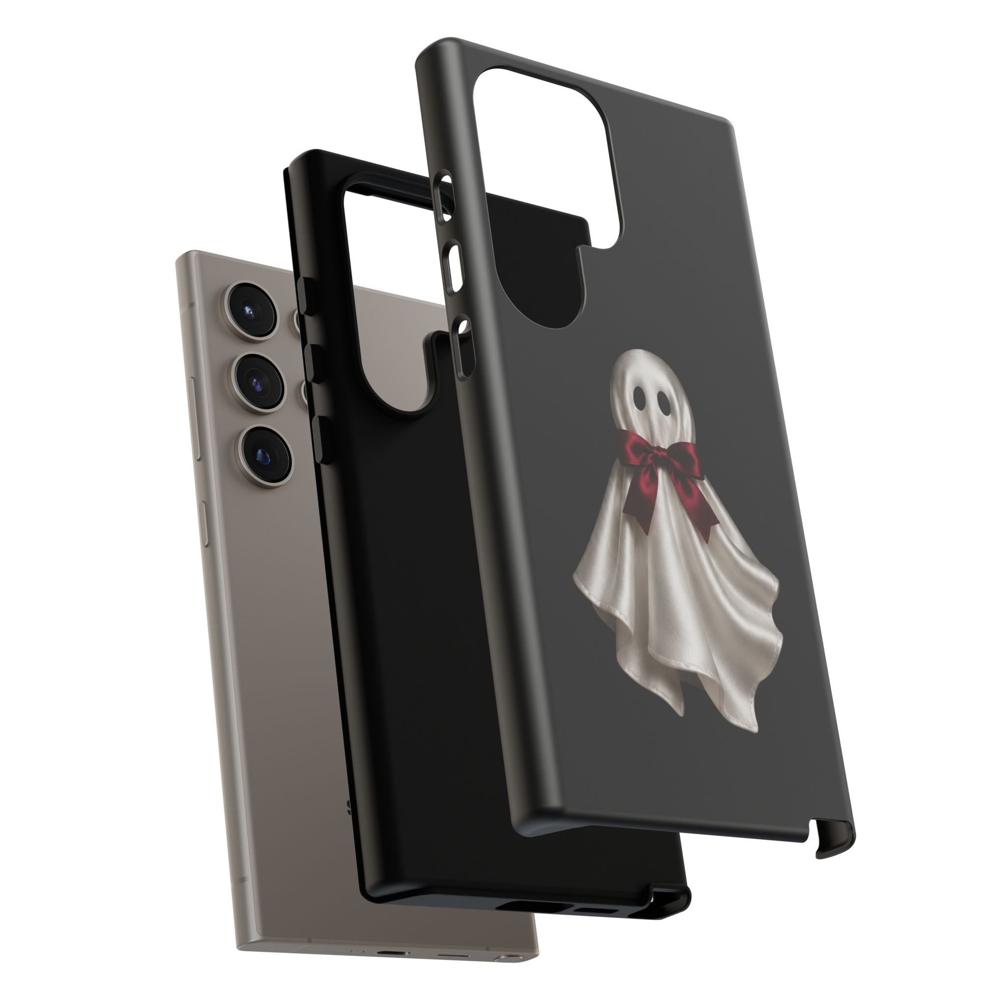 Burgundy Bow Ghost Spooky Phone Case