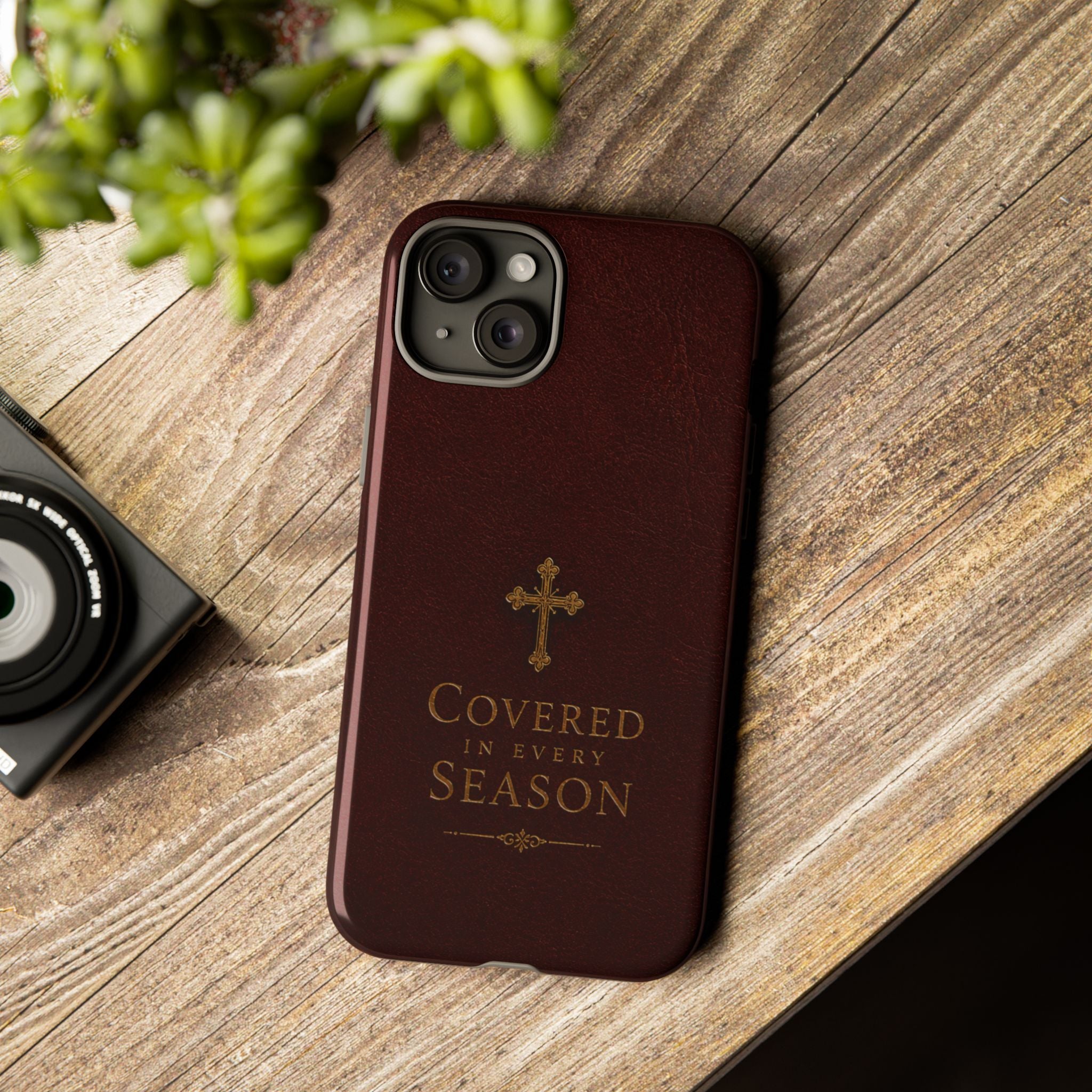 Covered in Every Season Christian Cross Phone Case
