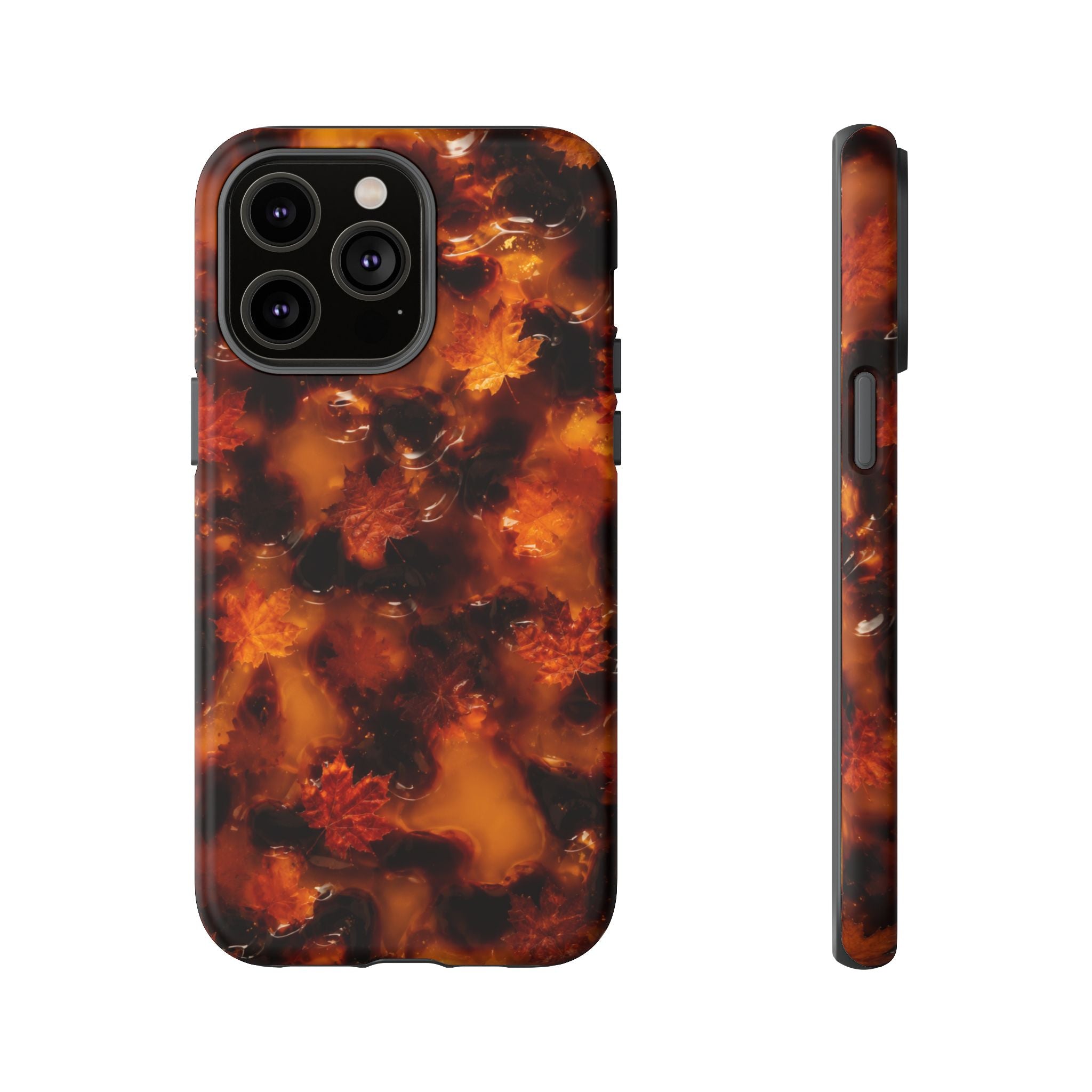 Amber Autumn Maple Leaf Phone Case