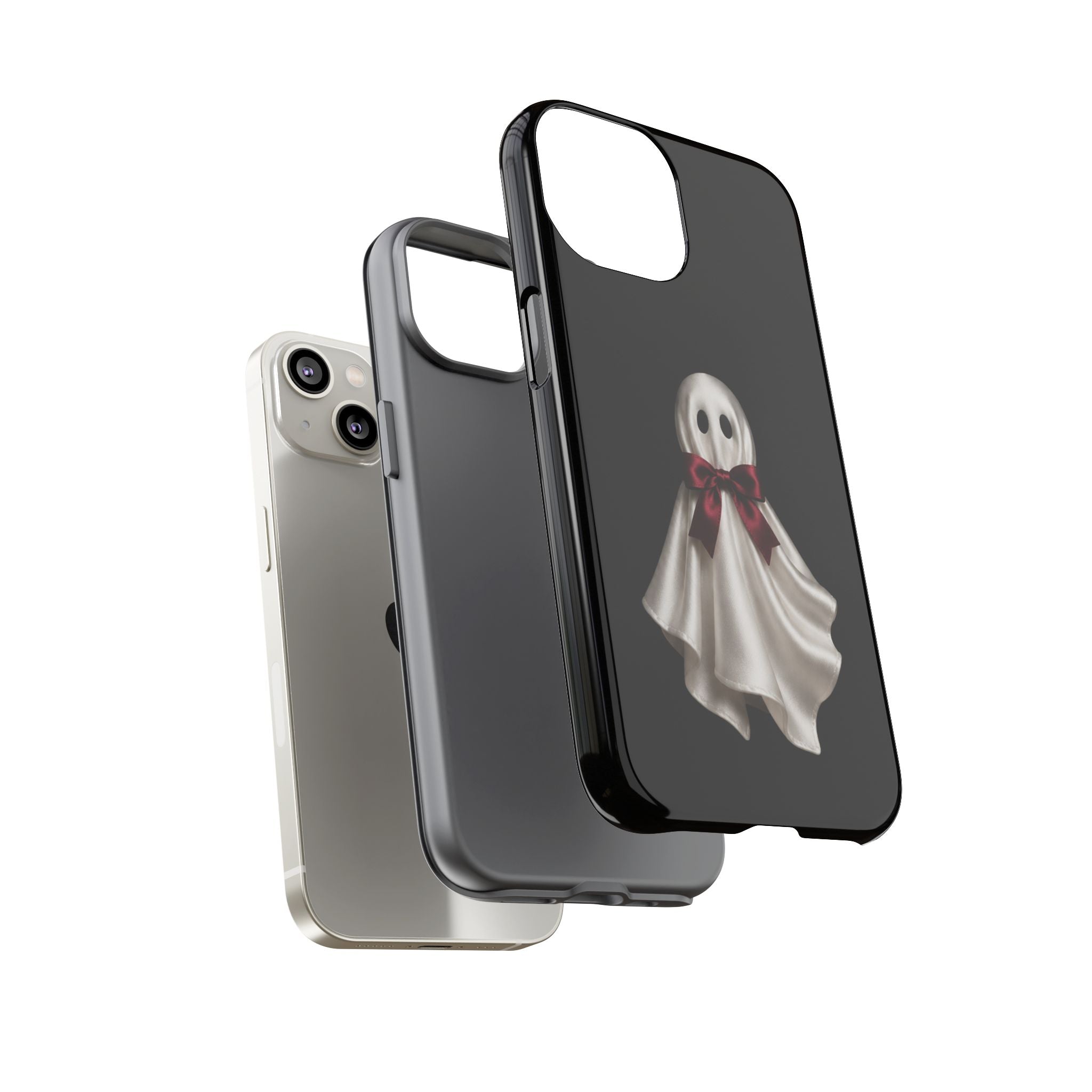 Burgundy Bow Ghost Spooky Phone Case