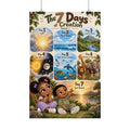 7 Days of Creation Christian Kids Poster | Genesis 1 Bible Wall Art