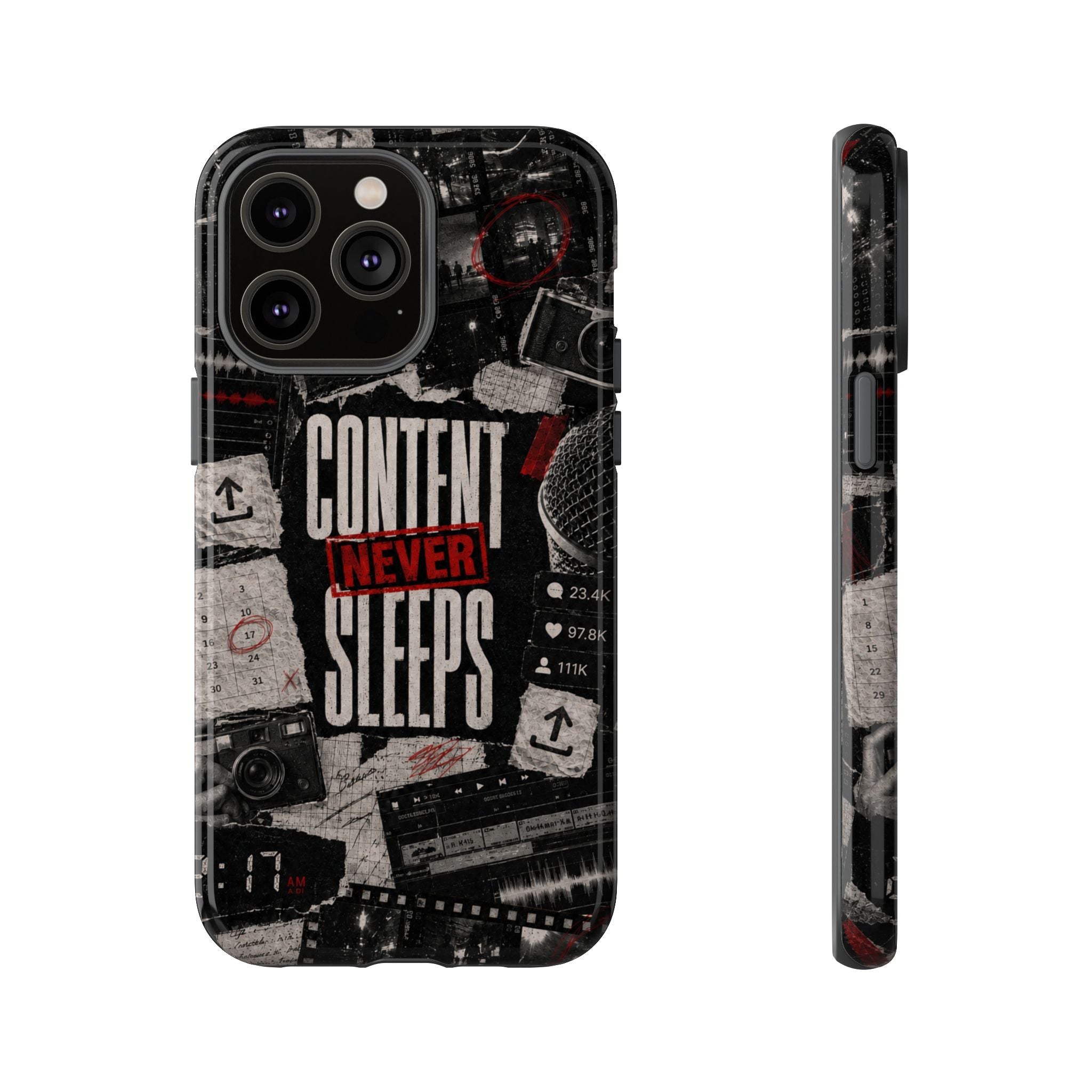 Content Never Sleeps Creator Phone Case