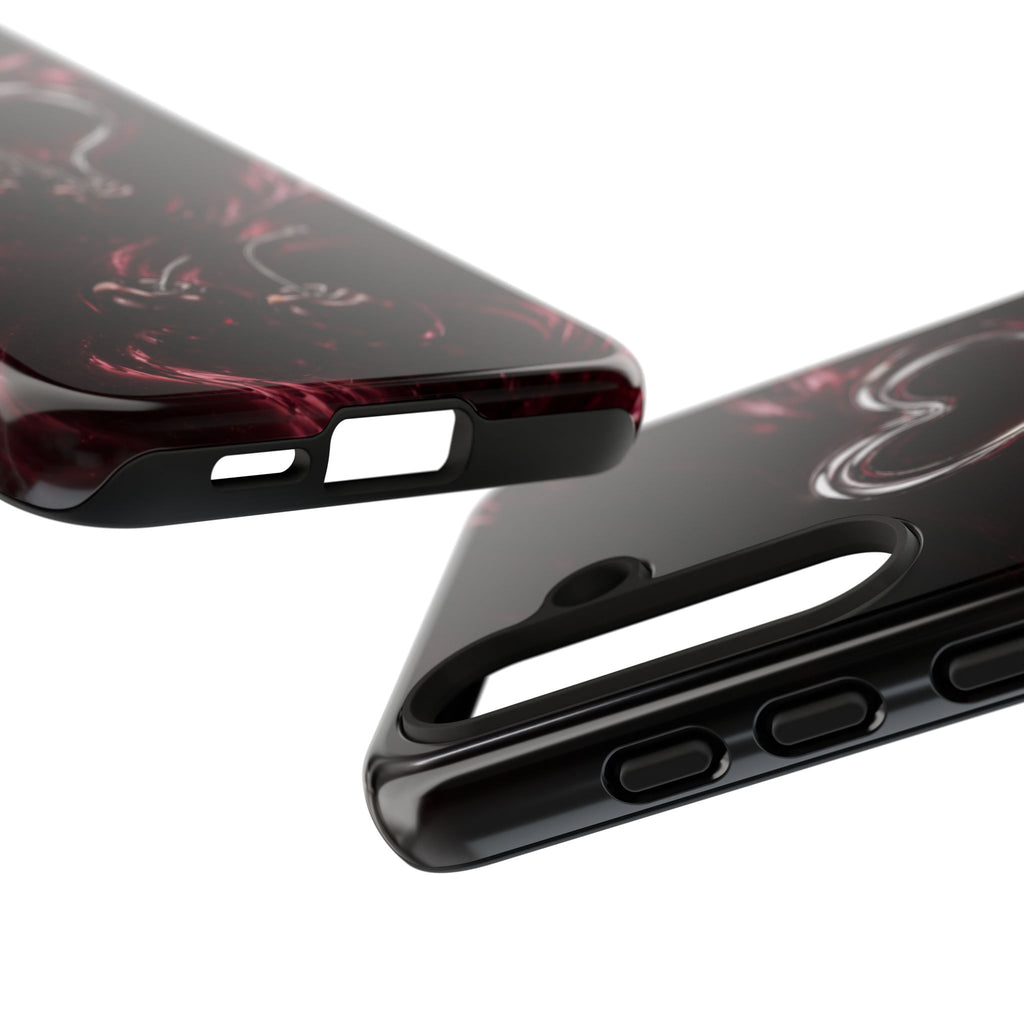 Dark Cherry Chrome Heart Phone Case