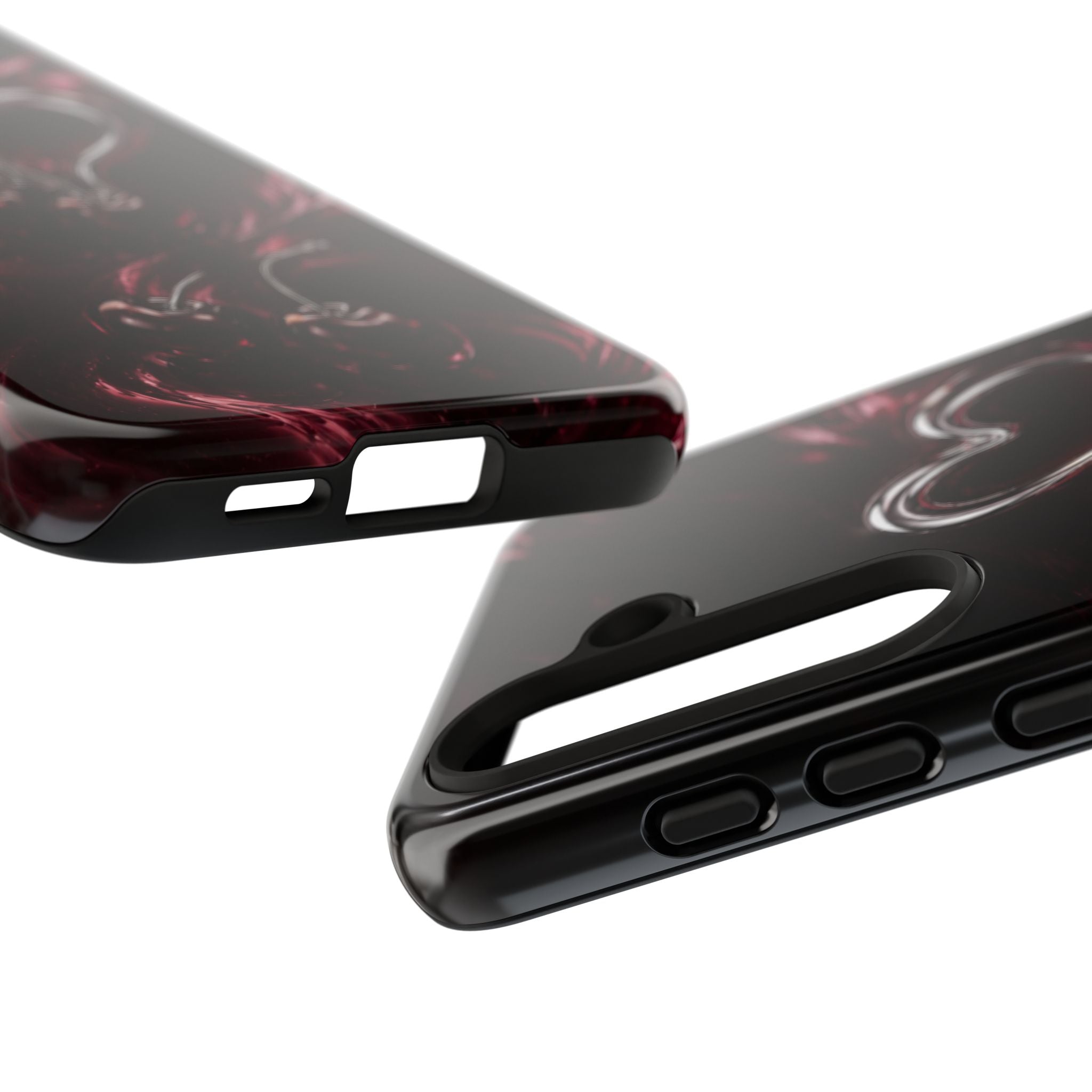 Dark Cherry Chrome Heart Phone Case