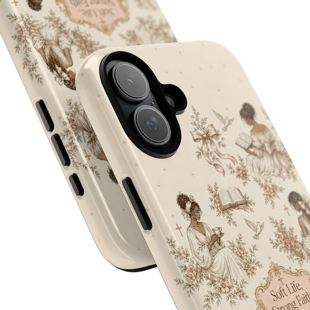 Soft Life, Strong Faith Vintage Christian Phone Case