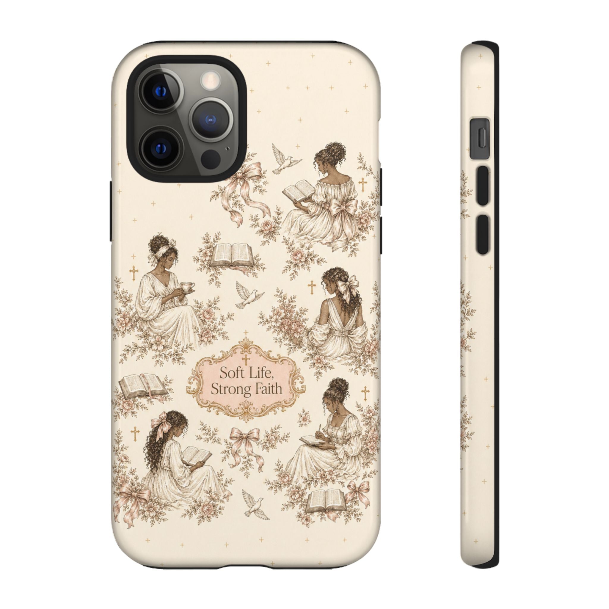 Soft Life, Strong Faith Vintage Christian Phone Case