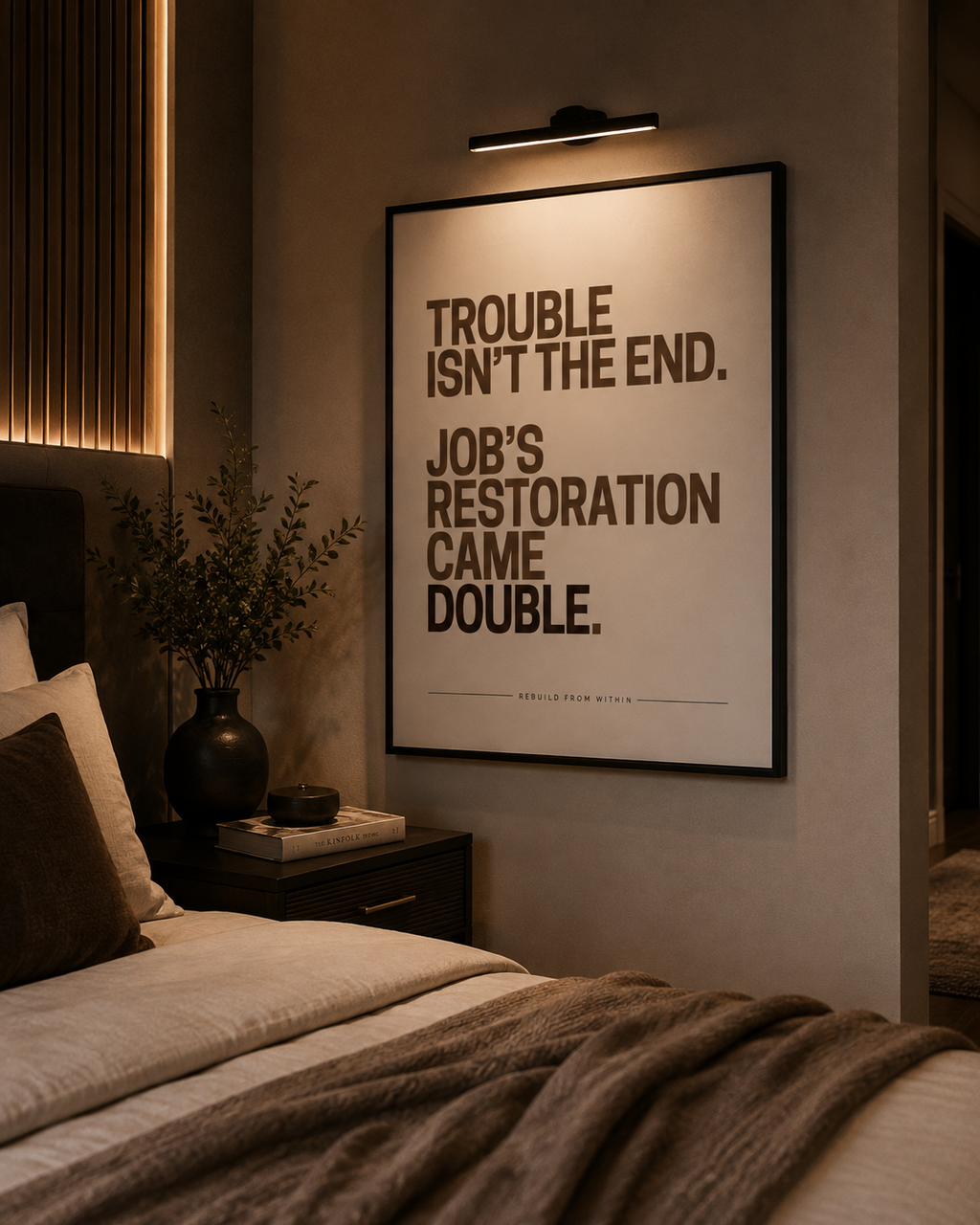 Trouble Isn’t the End — Job’s Restoration Wall Art