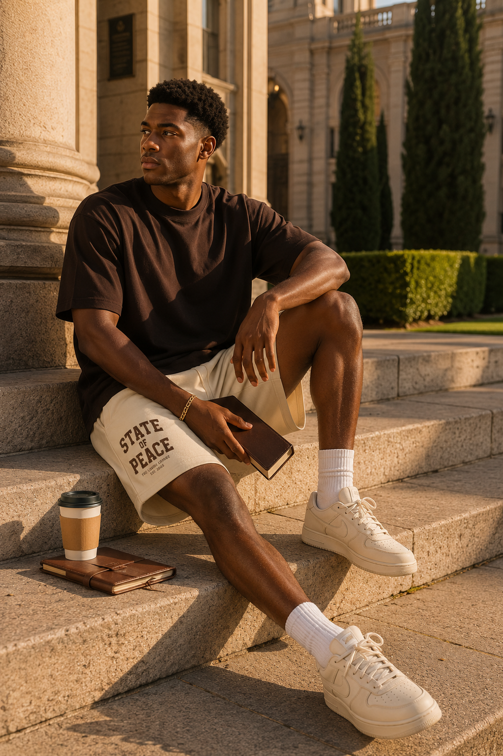 State of Peace Heavyweight Fleece Loose Fit Shorts