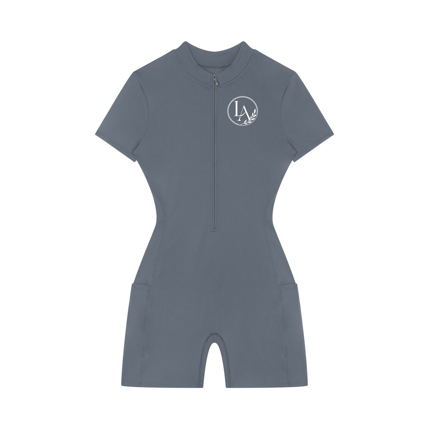 Luxuri Athletics Women's Quarter-Zip Short Sleeve Romper