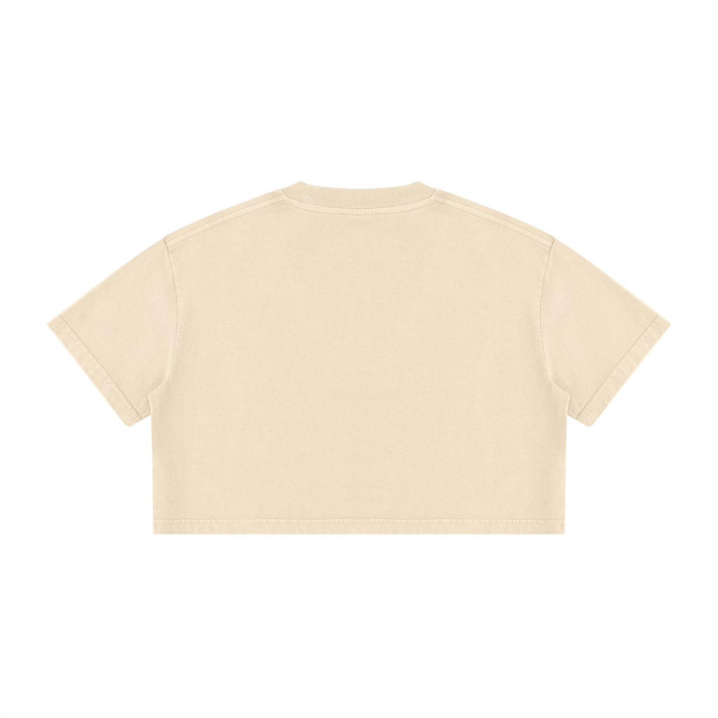 The Luxuri Girl Mineral Wash Cotton Crop T-Shirt