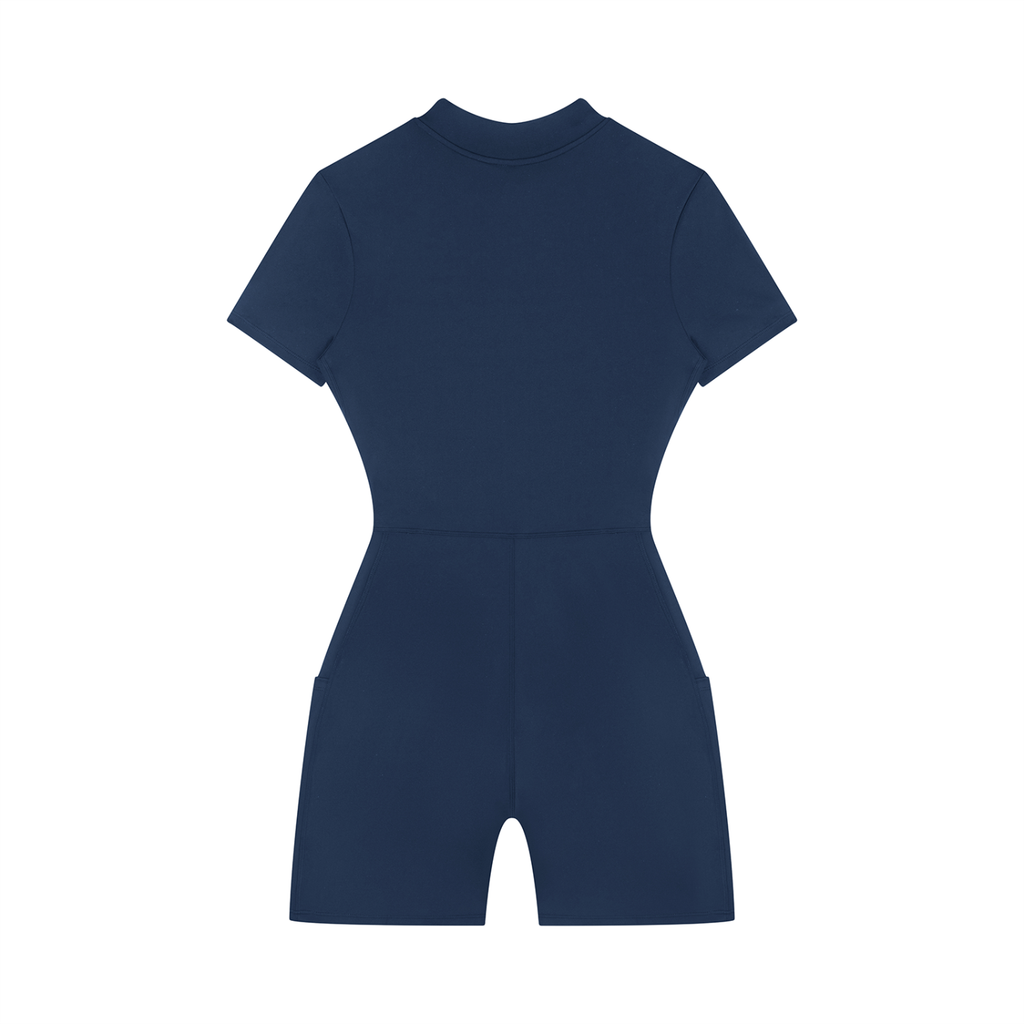 Luxuri Athletics Women's Quarter-Zip Short Sleeve Romper