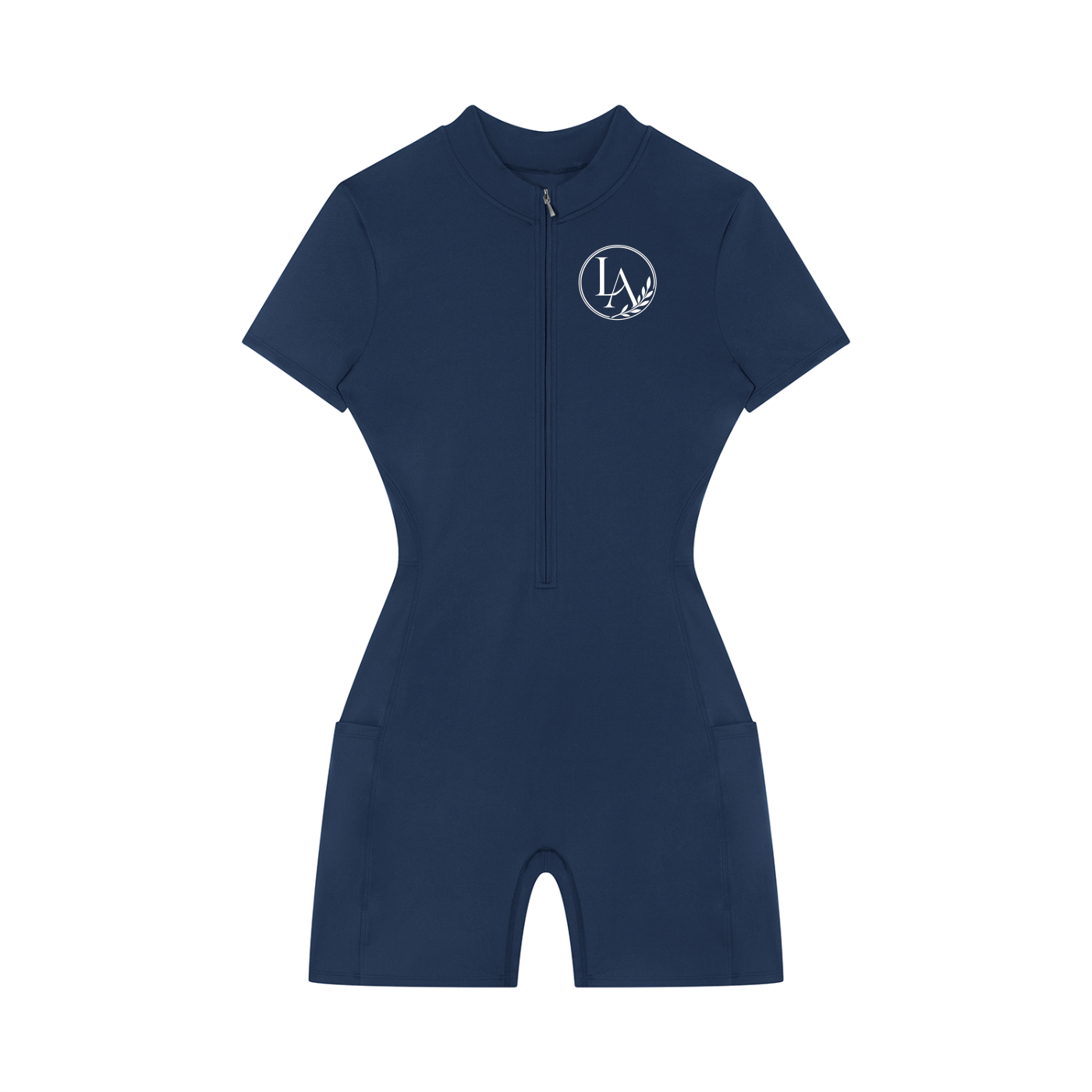 Luxuri Athletics Women's Quarter-Zip Short Sleeve Romper