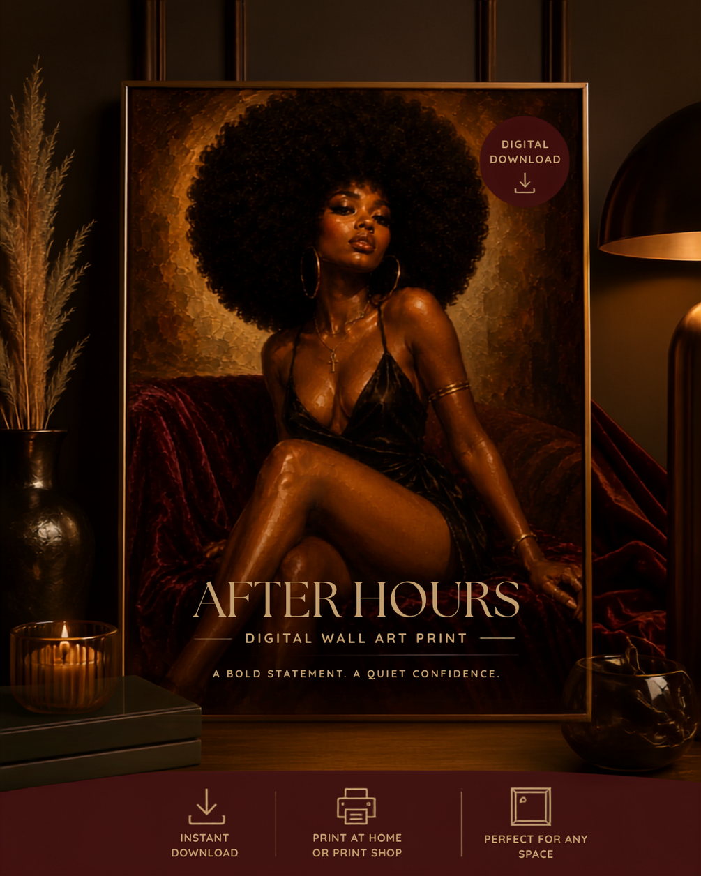 After Hours — Digital Black Art Print