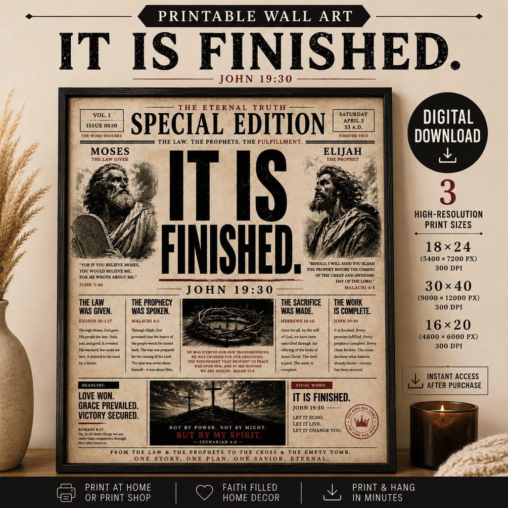 It Is Finished | Printable Wall Art